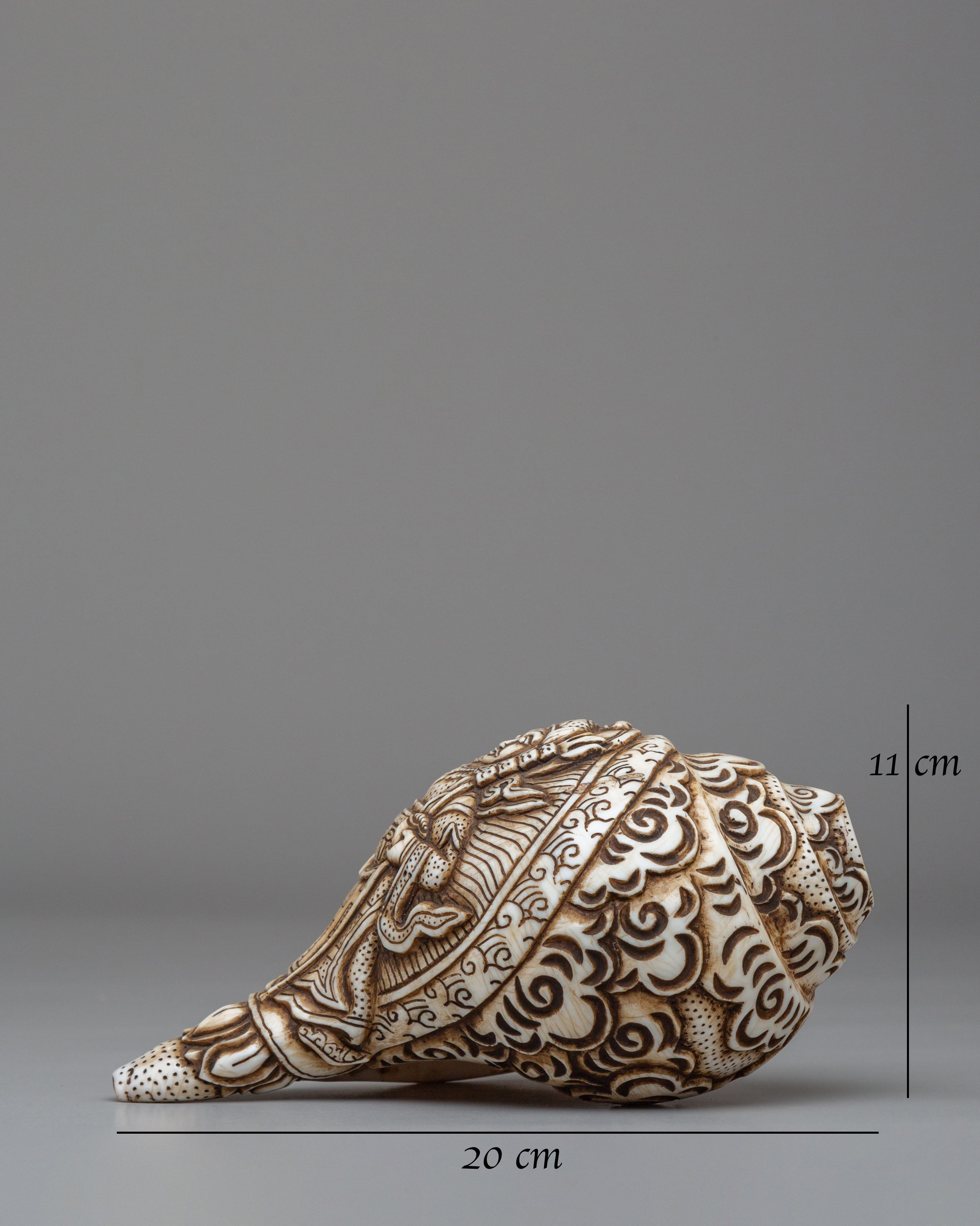 Traditional Handmade Conch Shell | Sacred Buddhist Ritual Symbol