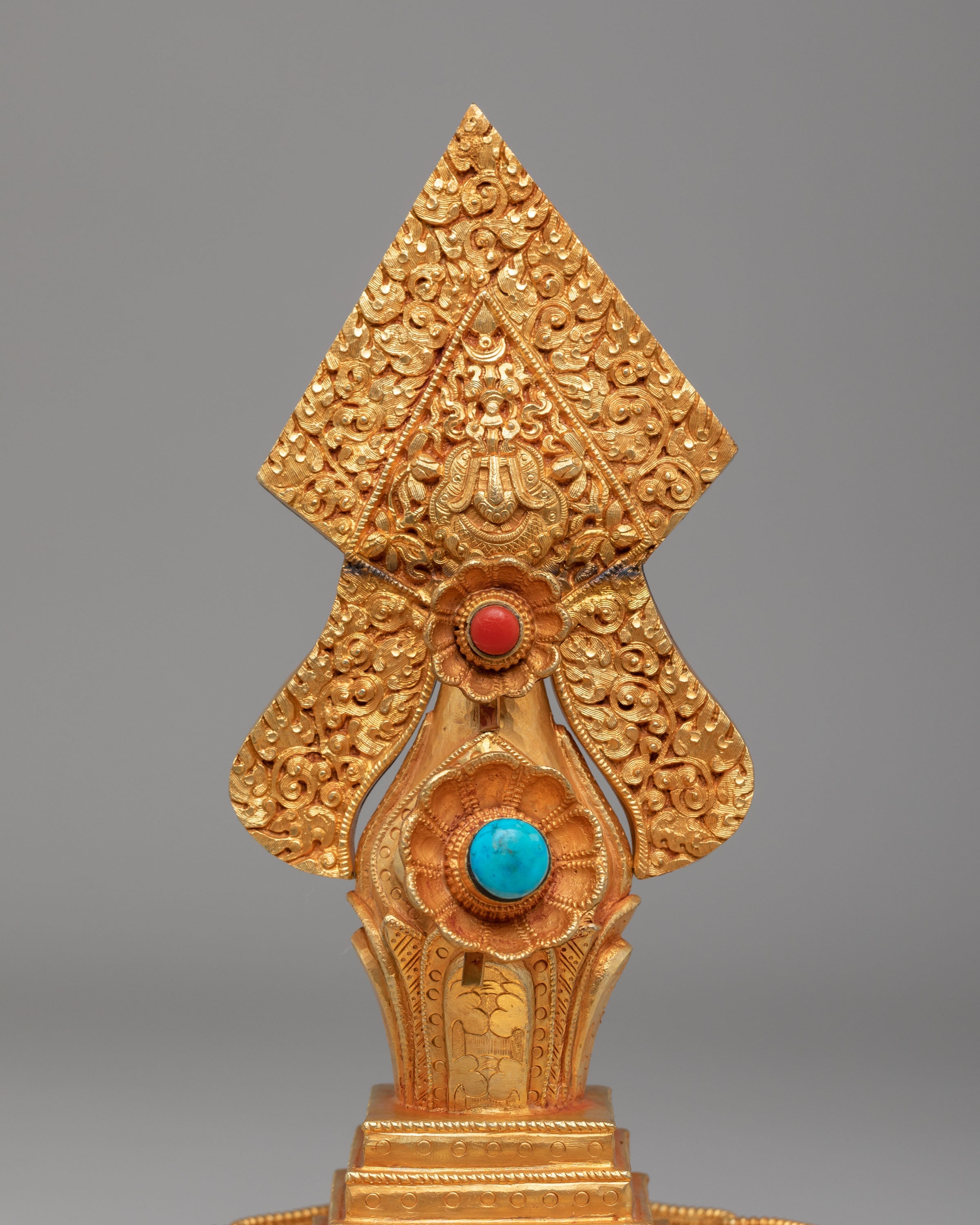 Handcrafted Ritual Torma | Copper Gold Plated Torma