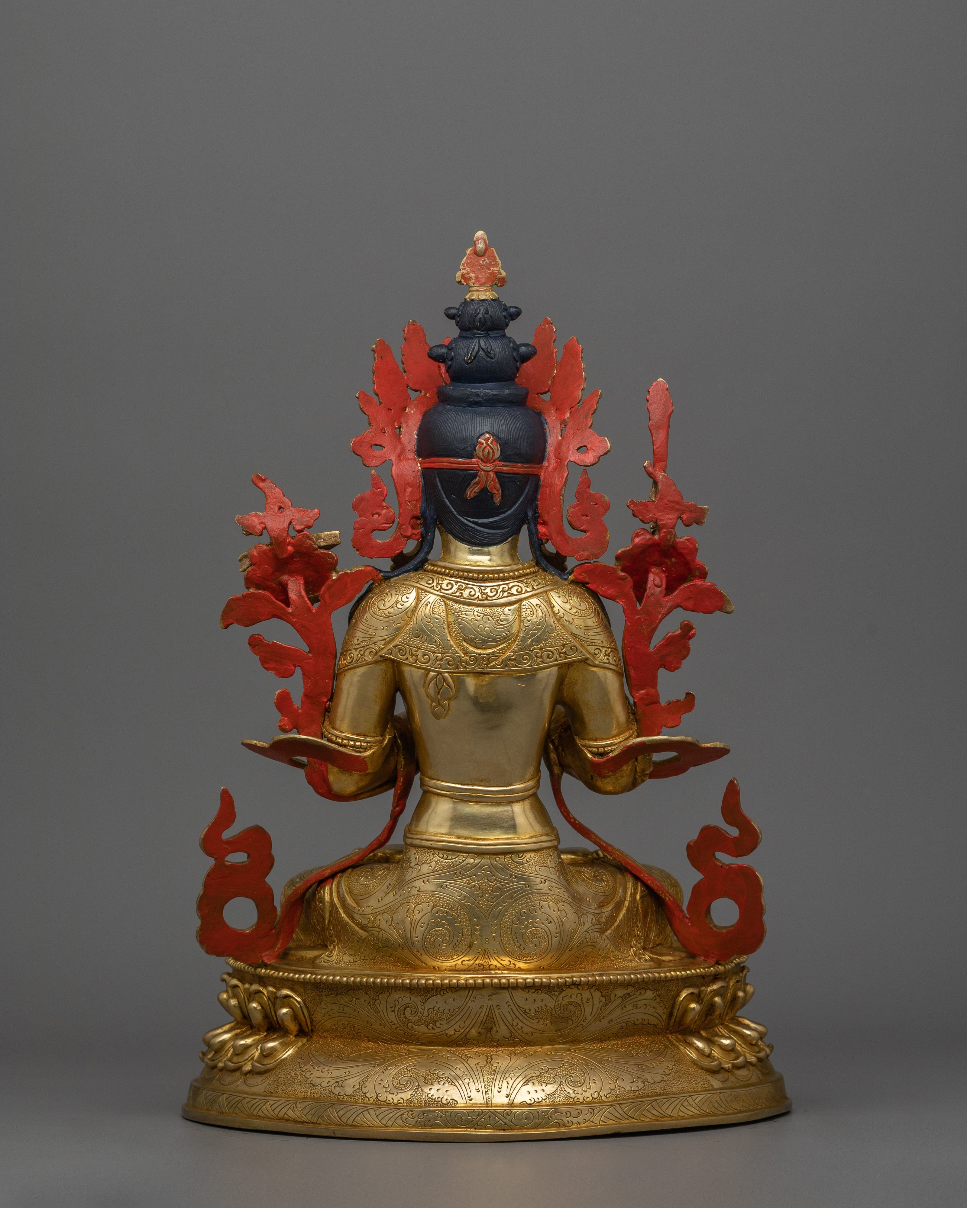 Himalayan Statue of Knowledge Deity, Manjushri | The Deity of Wisdom and Spiritual Insight