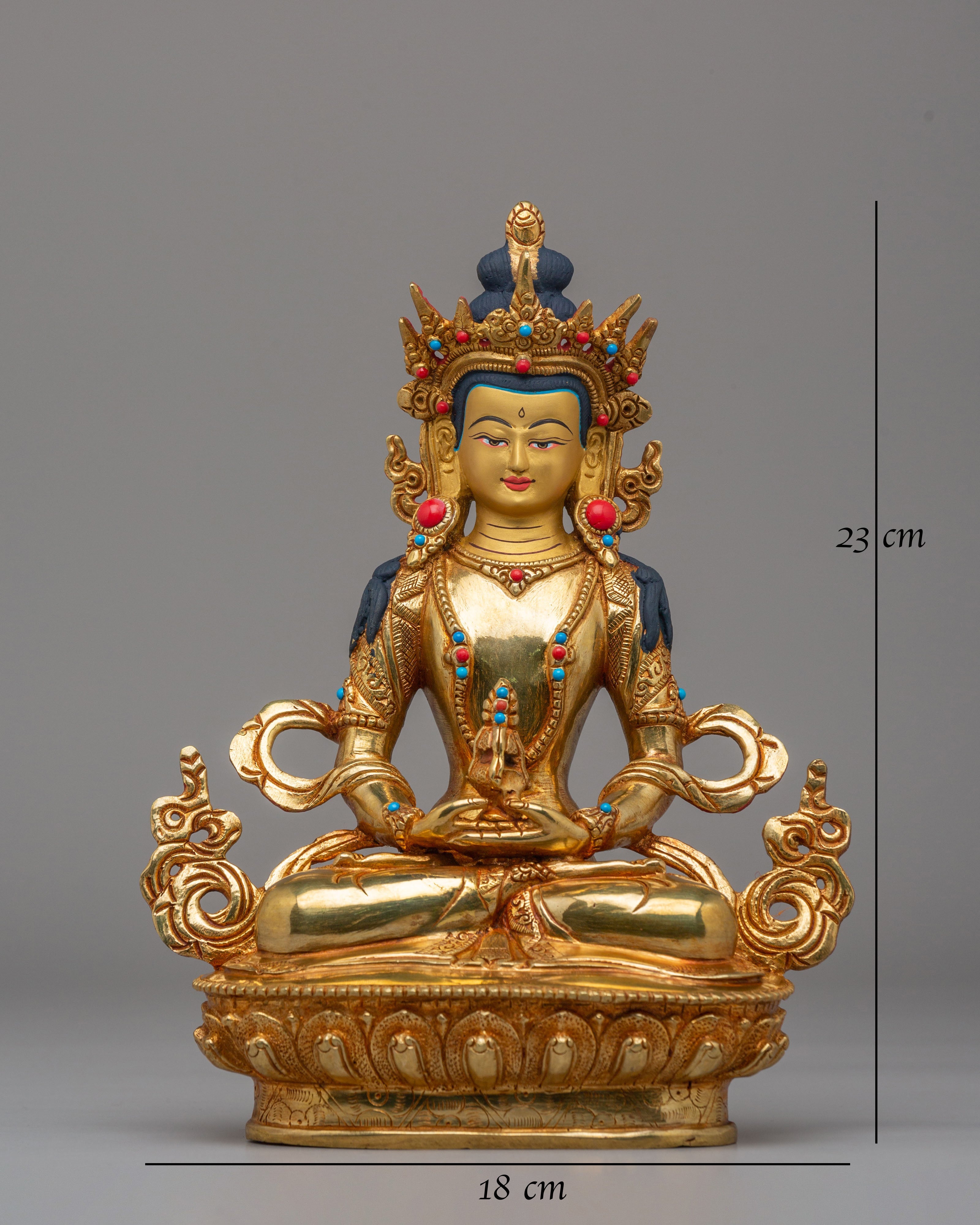 Handmade Long Life Amitayus Statue | Buddhist Statue for Meditation & Spiritual Decor