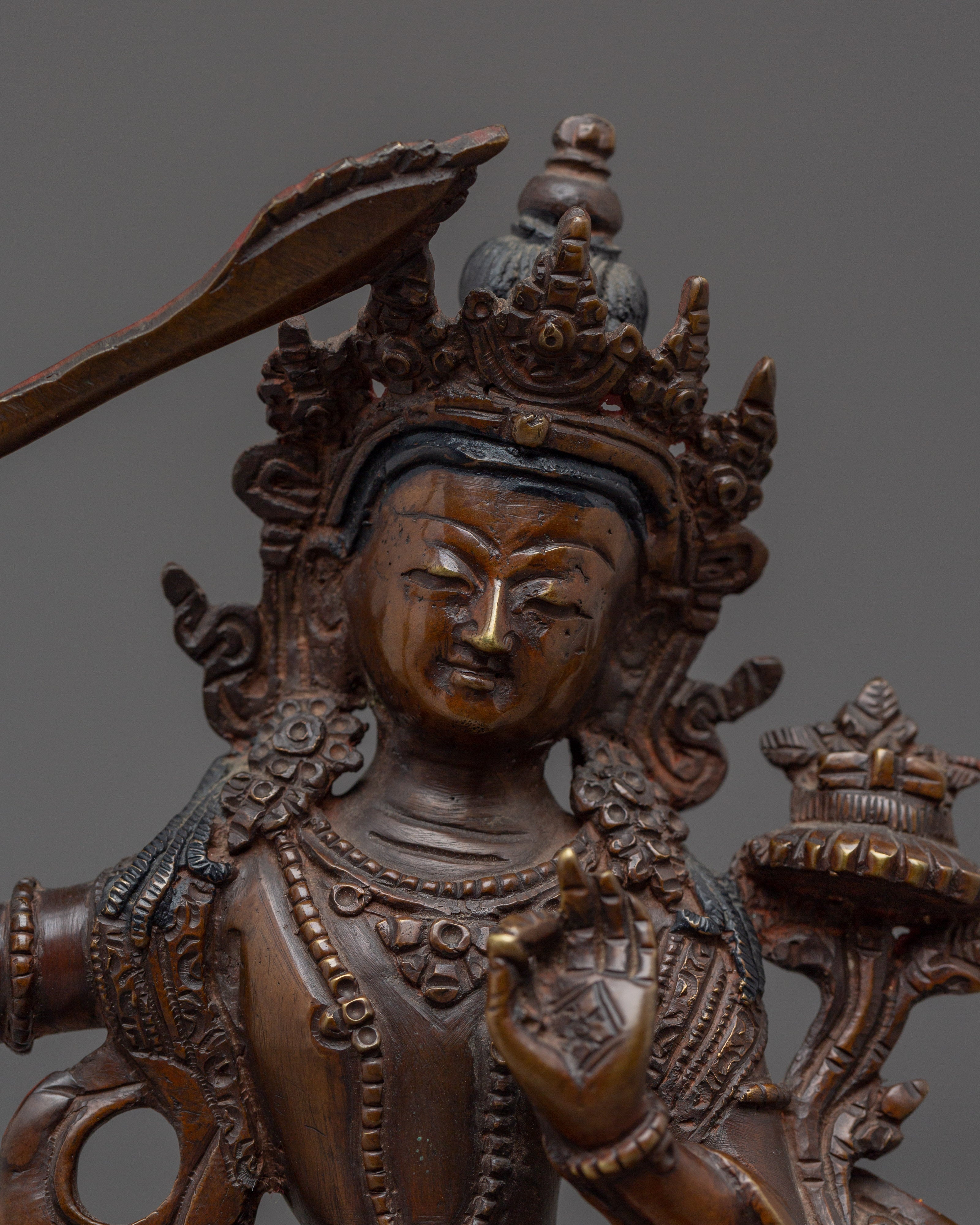 Himalayan Manjushri Sculpture | Symbol of Wisdom and Enlightenment
