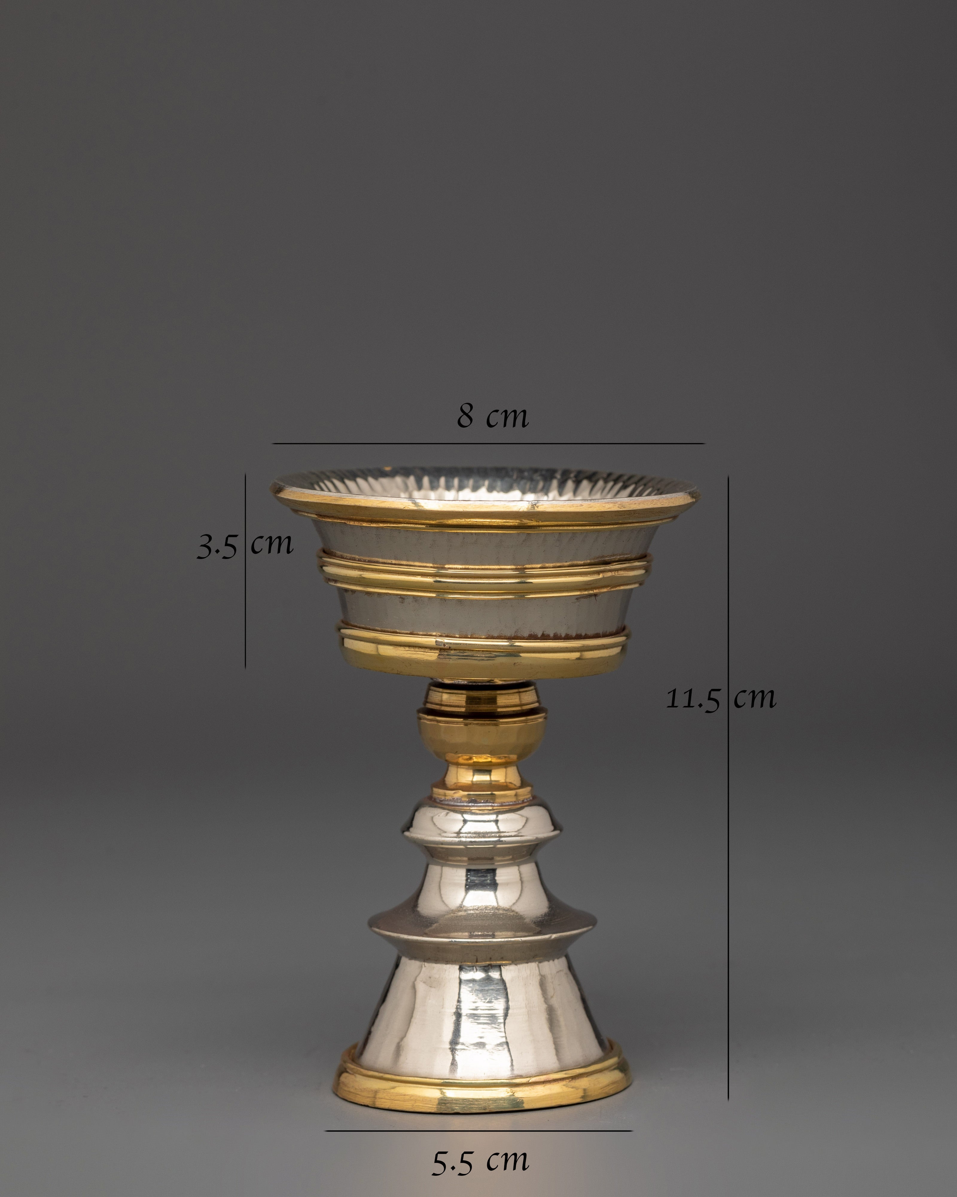 Handcrafted Sacred Butter Lamp for Tibetan Rituals and Meditation | Meditation & Puja Lamp