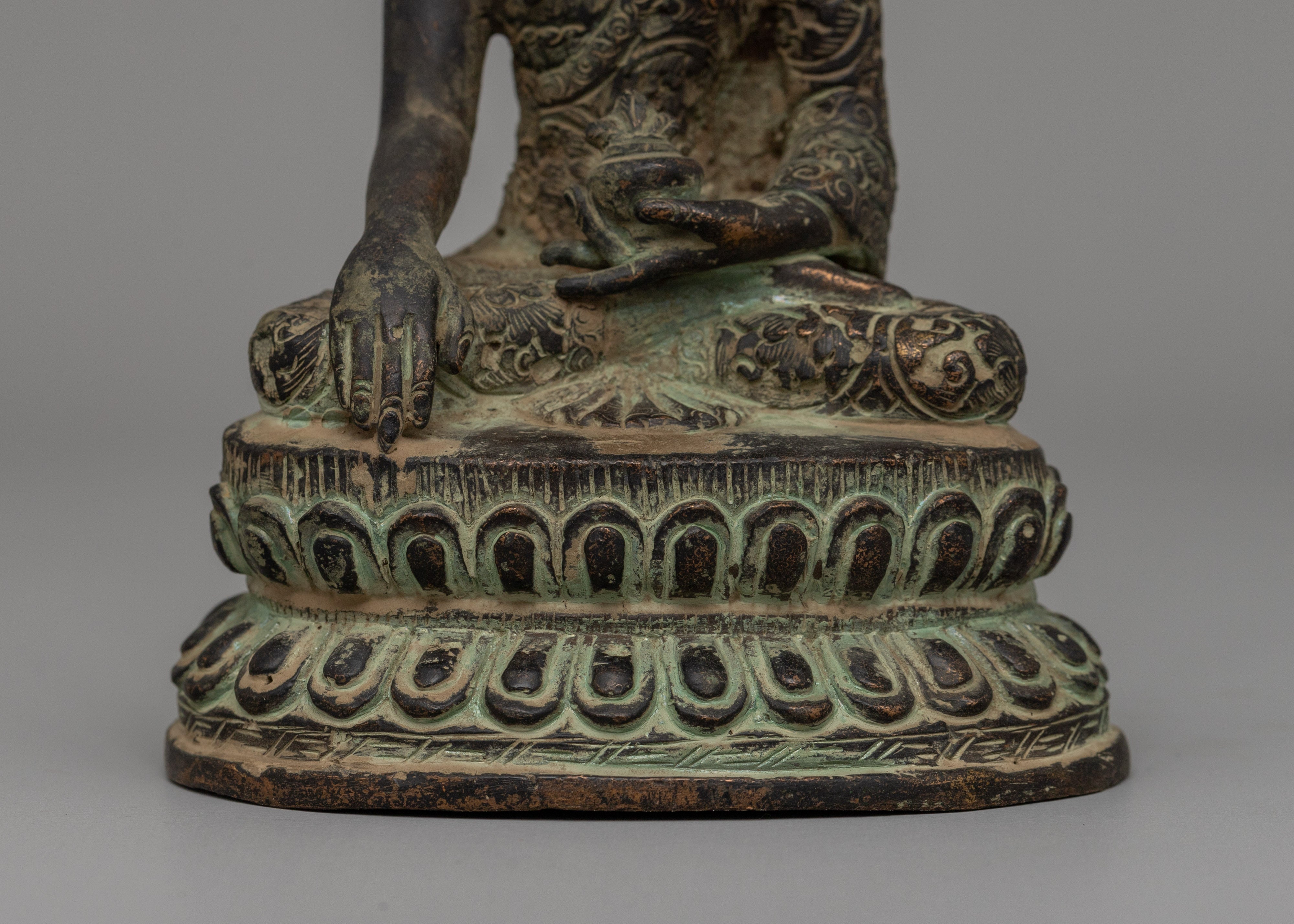 Shakyamuni Buddha Enlightened Master Copper Statue