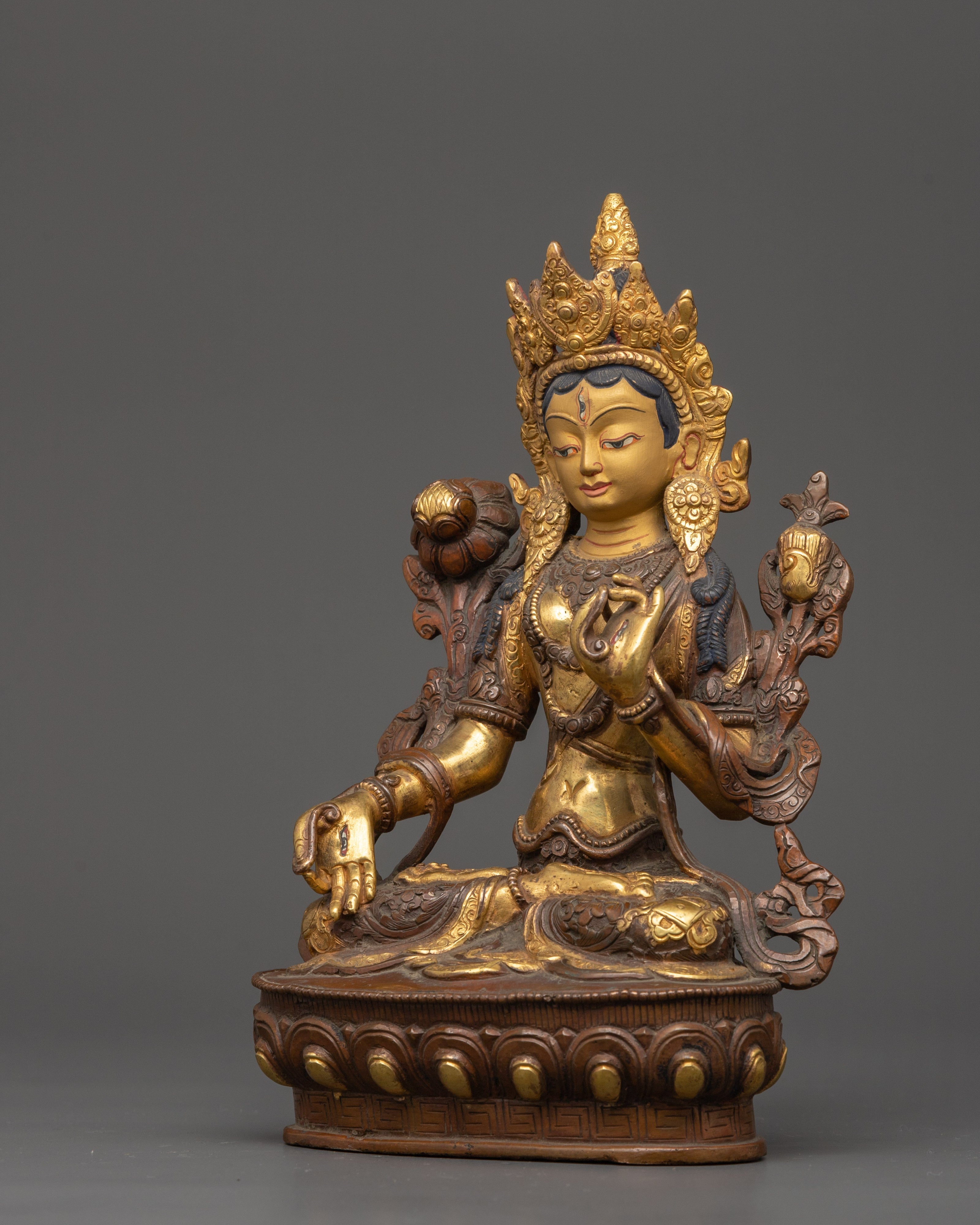 White Tara Statue with Seven Eyes | Buddhist Goddess of Healing and Longevity
