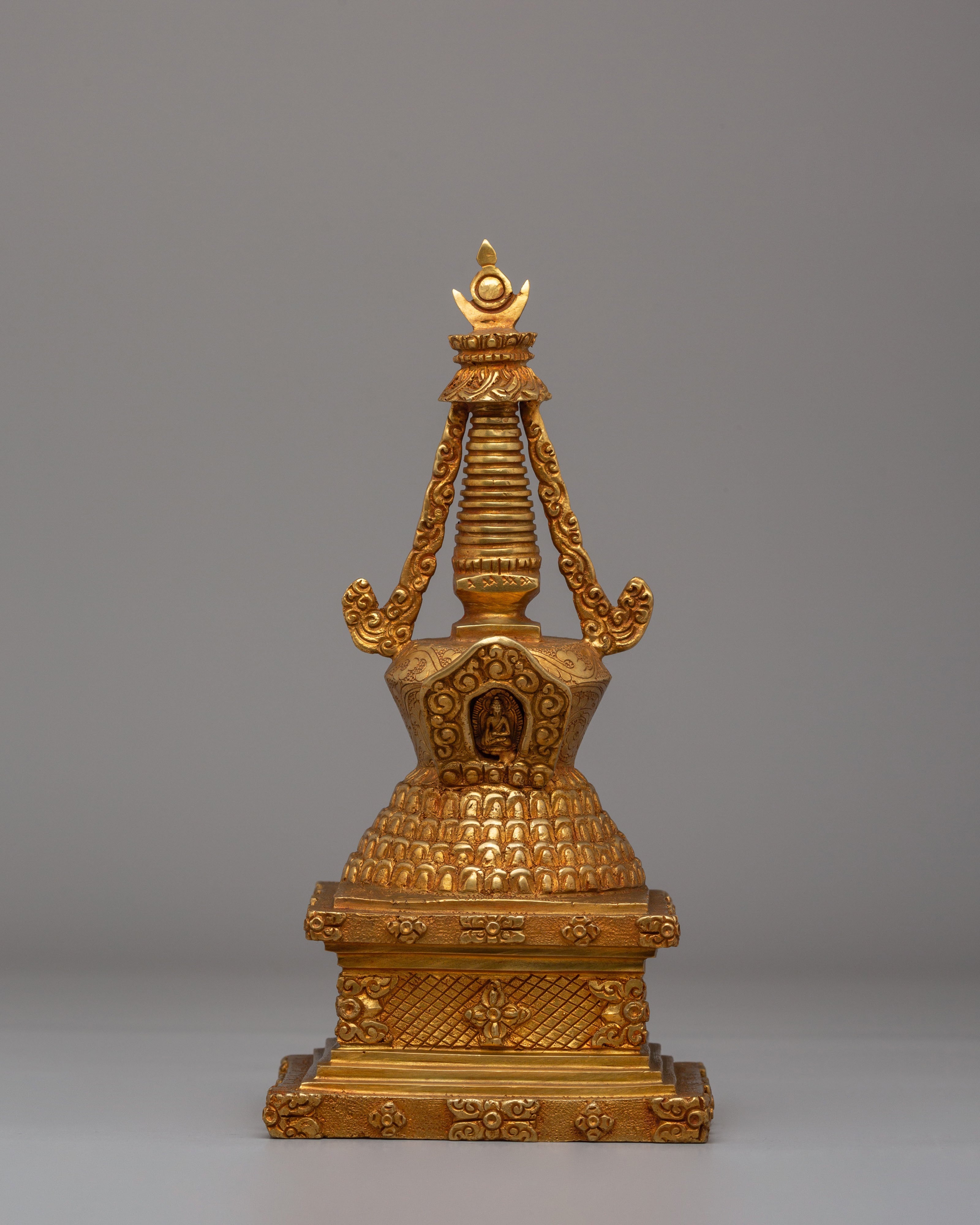 Eight Great Buddhist Stupa Set | Himalayan Chorten Set for Altar