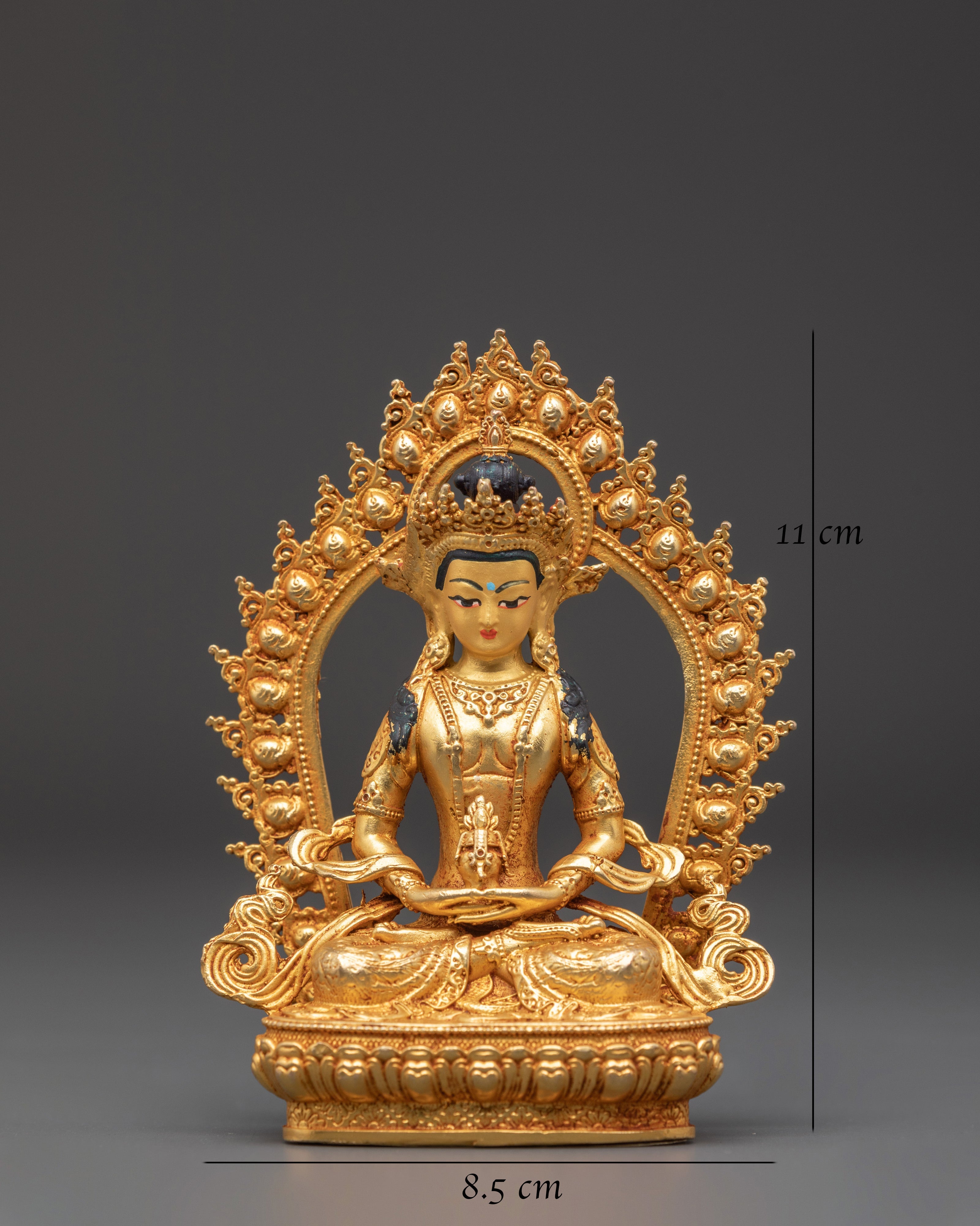 Gold Plated Amitayus Buddha | Buddha of Longevity