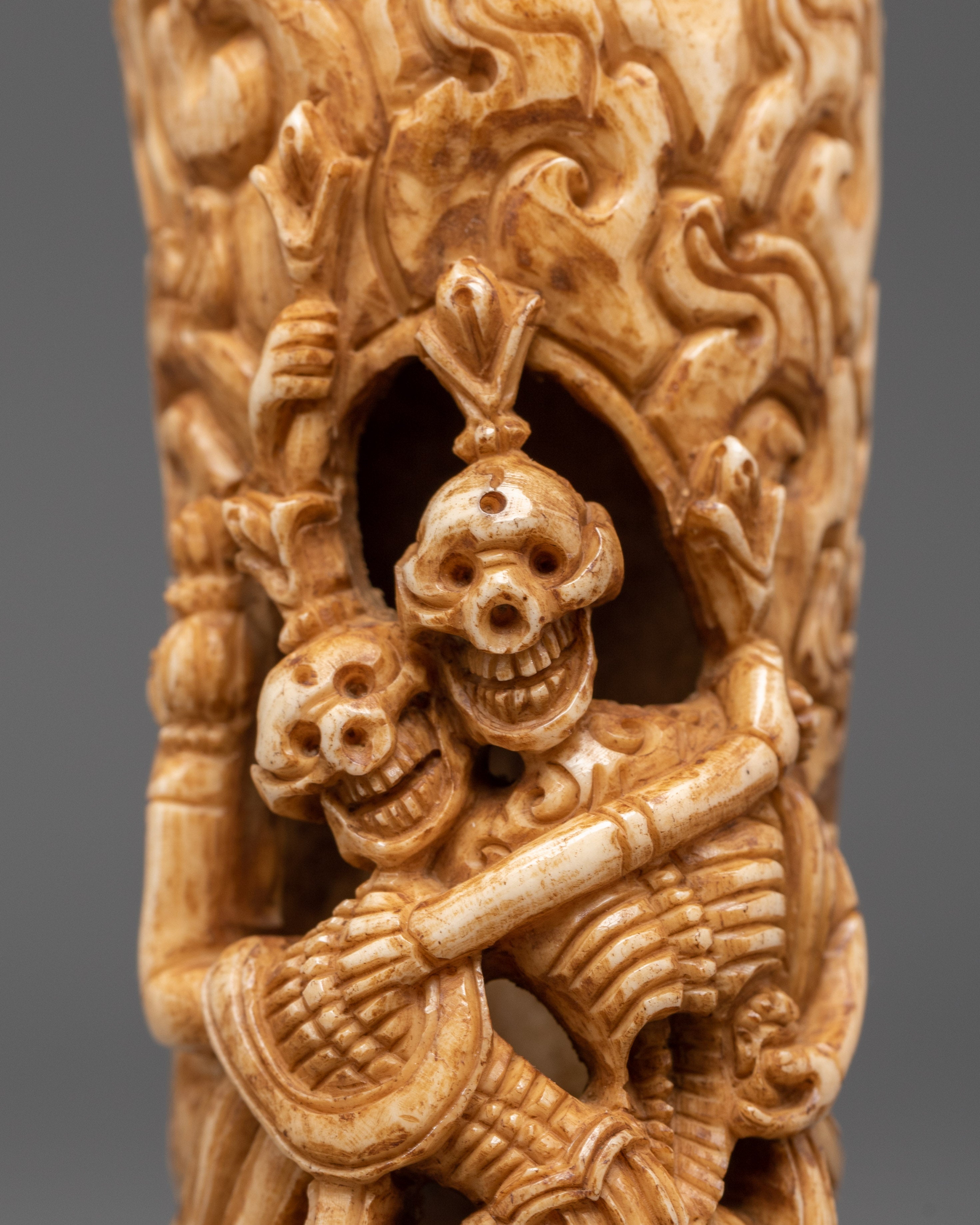 Tibetan Chitipati Decor | Skull Home Altar Art