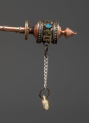 Traditional Buddhist Prayer Wheel | Sacred Mantras Engraved