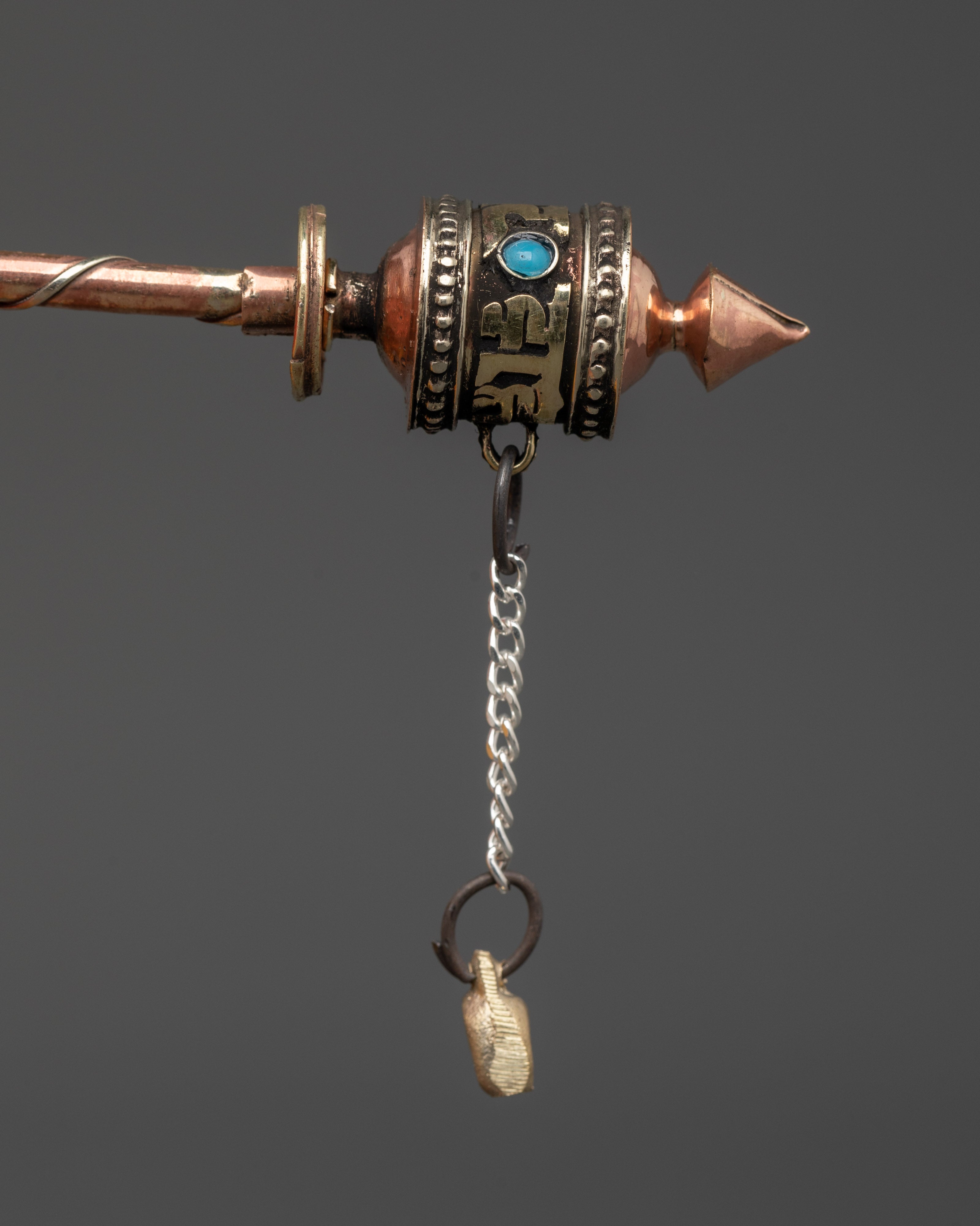 Traditional Buddhist Prayer Wheel | Sacred Mantras Engraved
