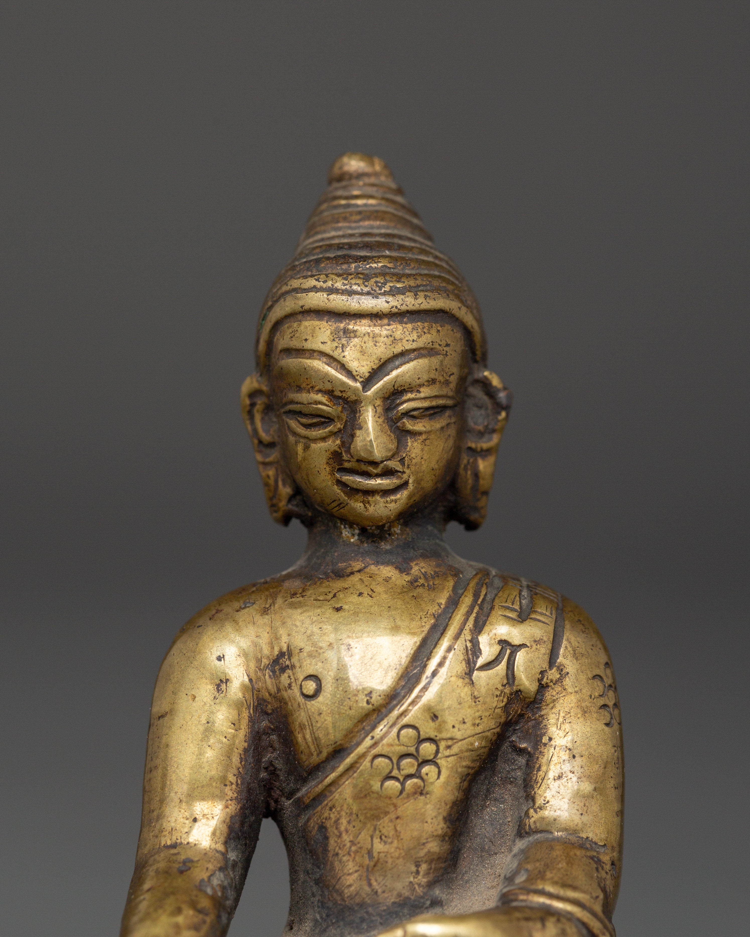 Shakyamuni Buddha Statue with Throne | Sacred Buddhist Altar Decor for Enlightenment