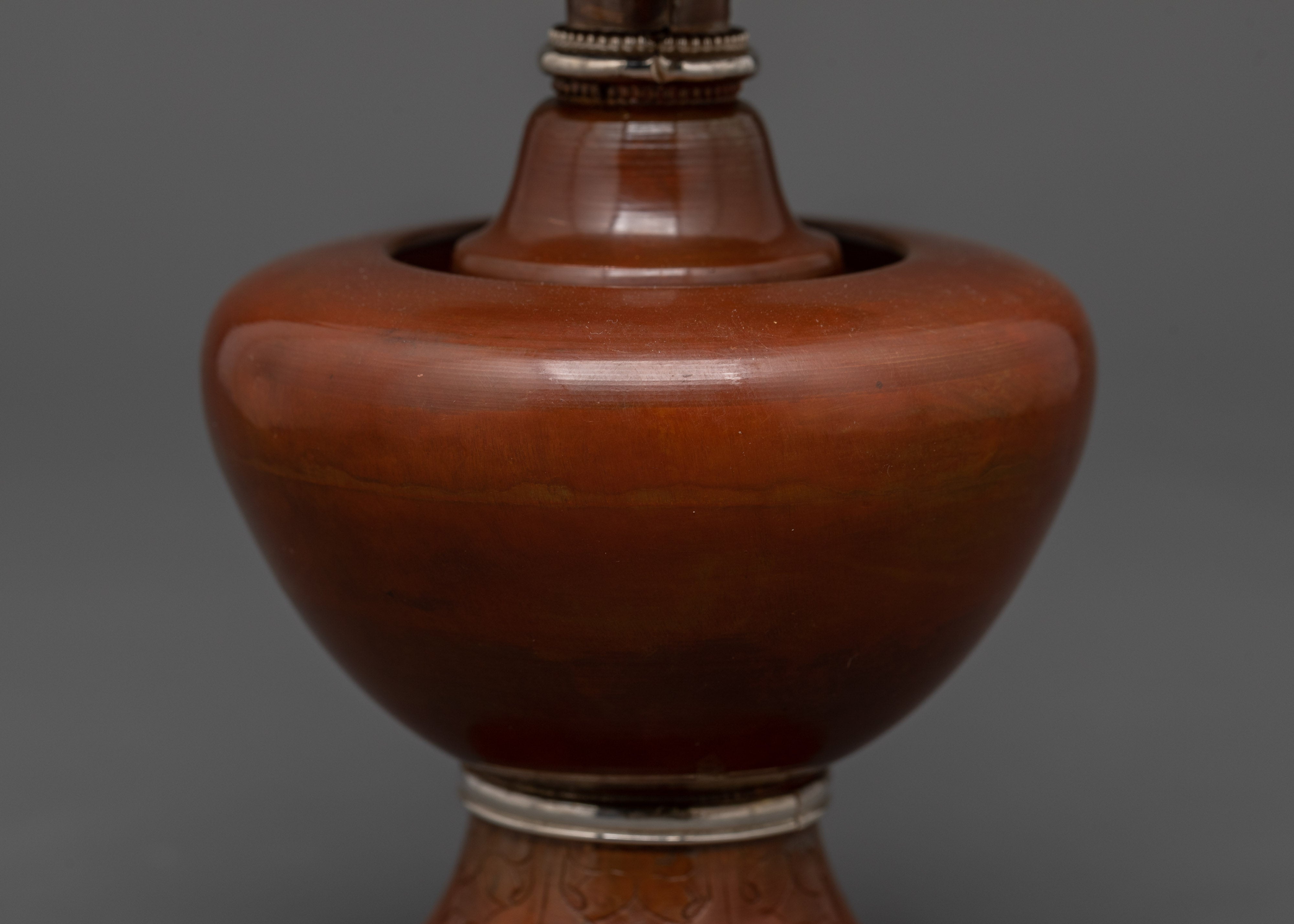 Tibetan Bhumba Water Offering Vase | Handmade Altar Decor for Meditation, Rituals and Blessing