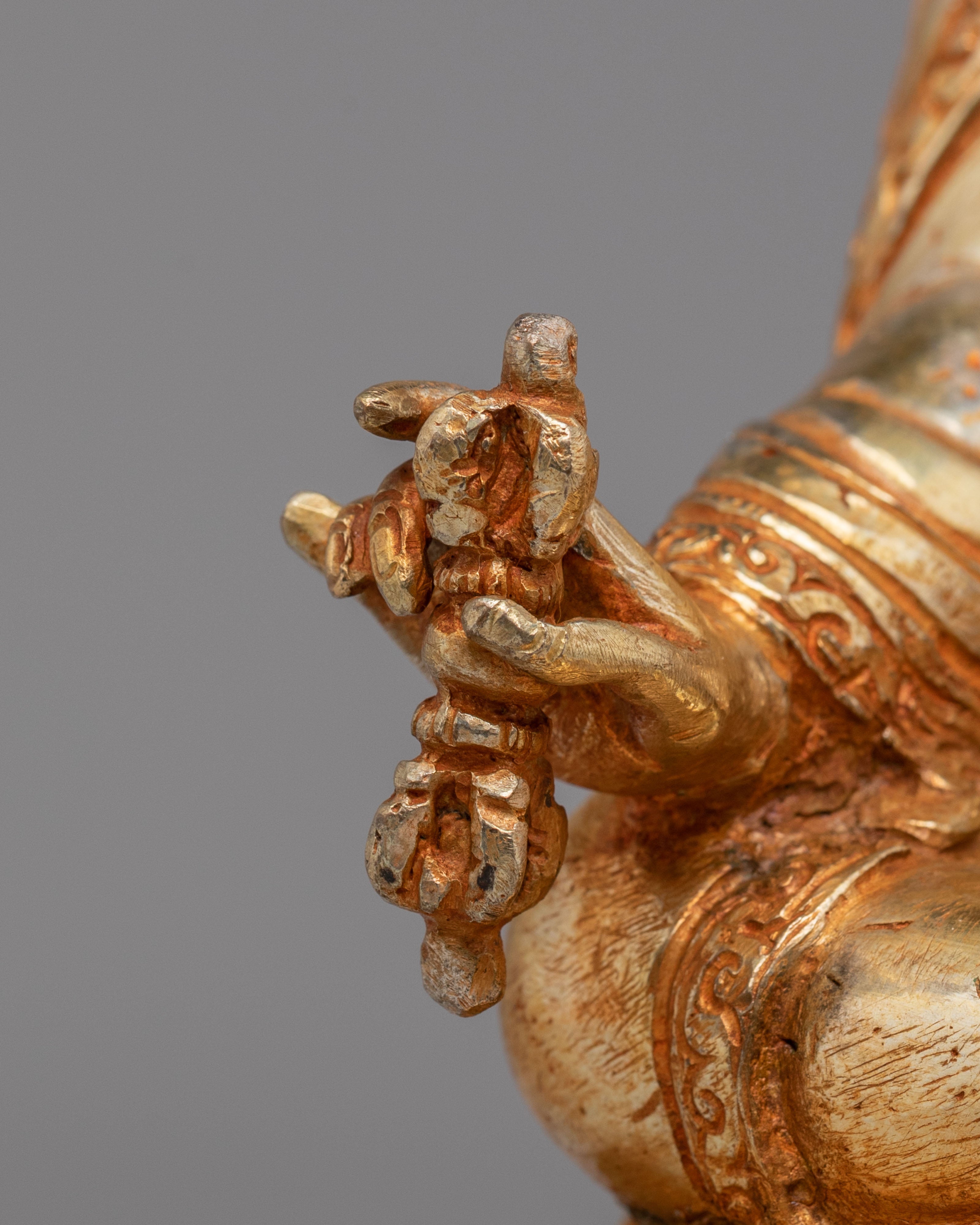 Traditional Buddhist Guru Rinpoche Sculpture | Spiritual Decor for Meditation