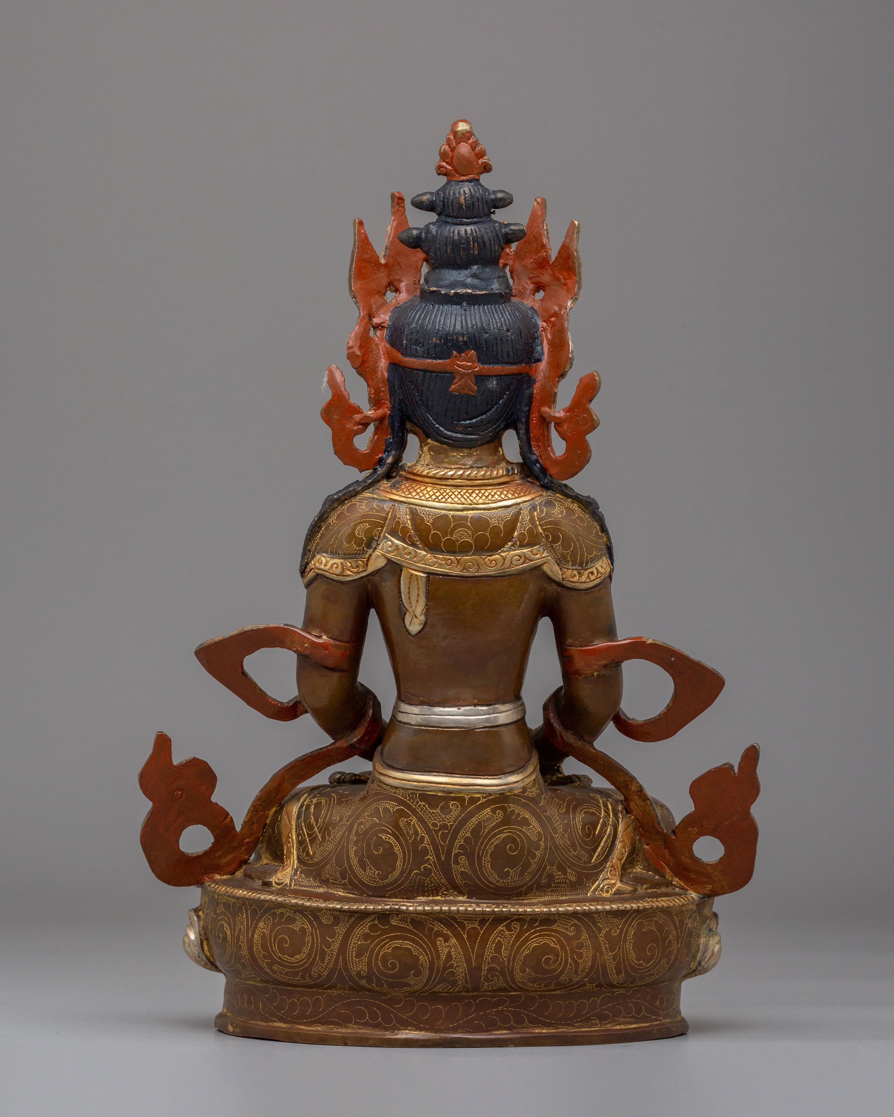 Amitayus Statue for Longevity | Handcrafted Tibetan Buddha Art