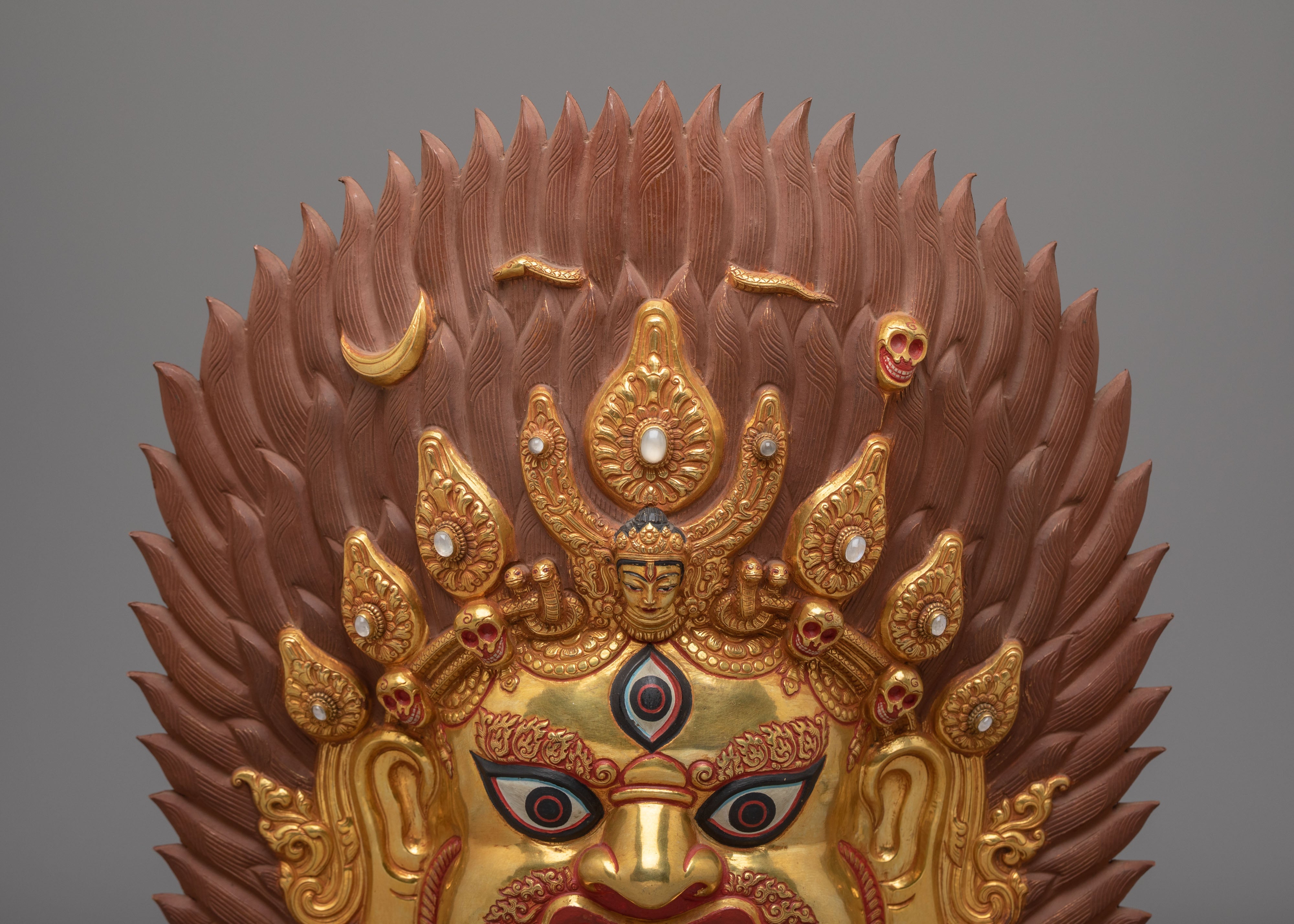 Handmade Mahakala Wall Hanging | Tibetan Wrathful Deity Artwork