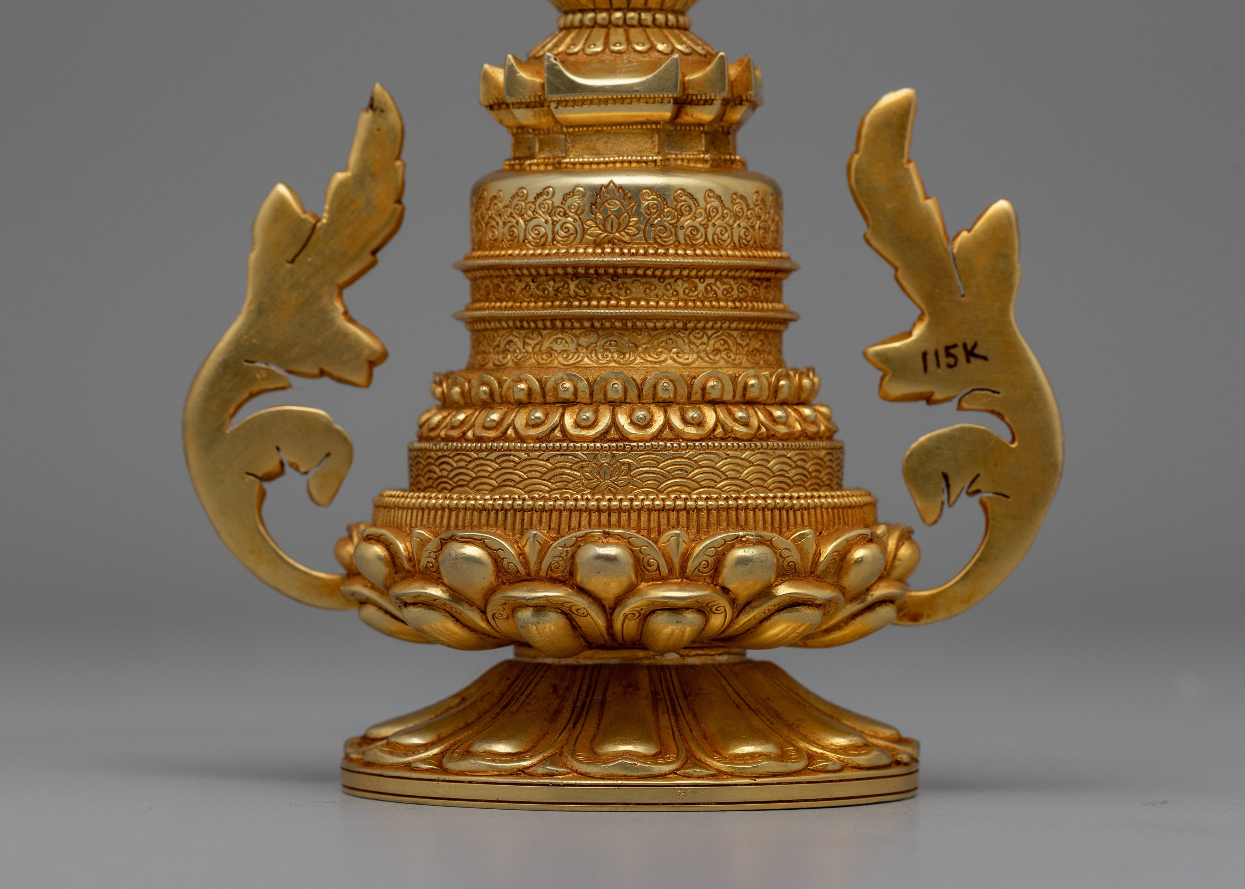 Handcrafted Buddhist Stupa Tibetan | Symbol of Spiritual Awakening and Peace