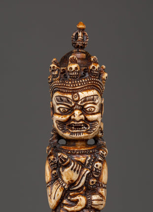 Wrathful Deity Phurba - Yak Bone Ritual Dagger
