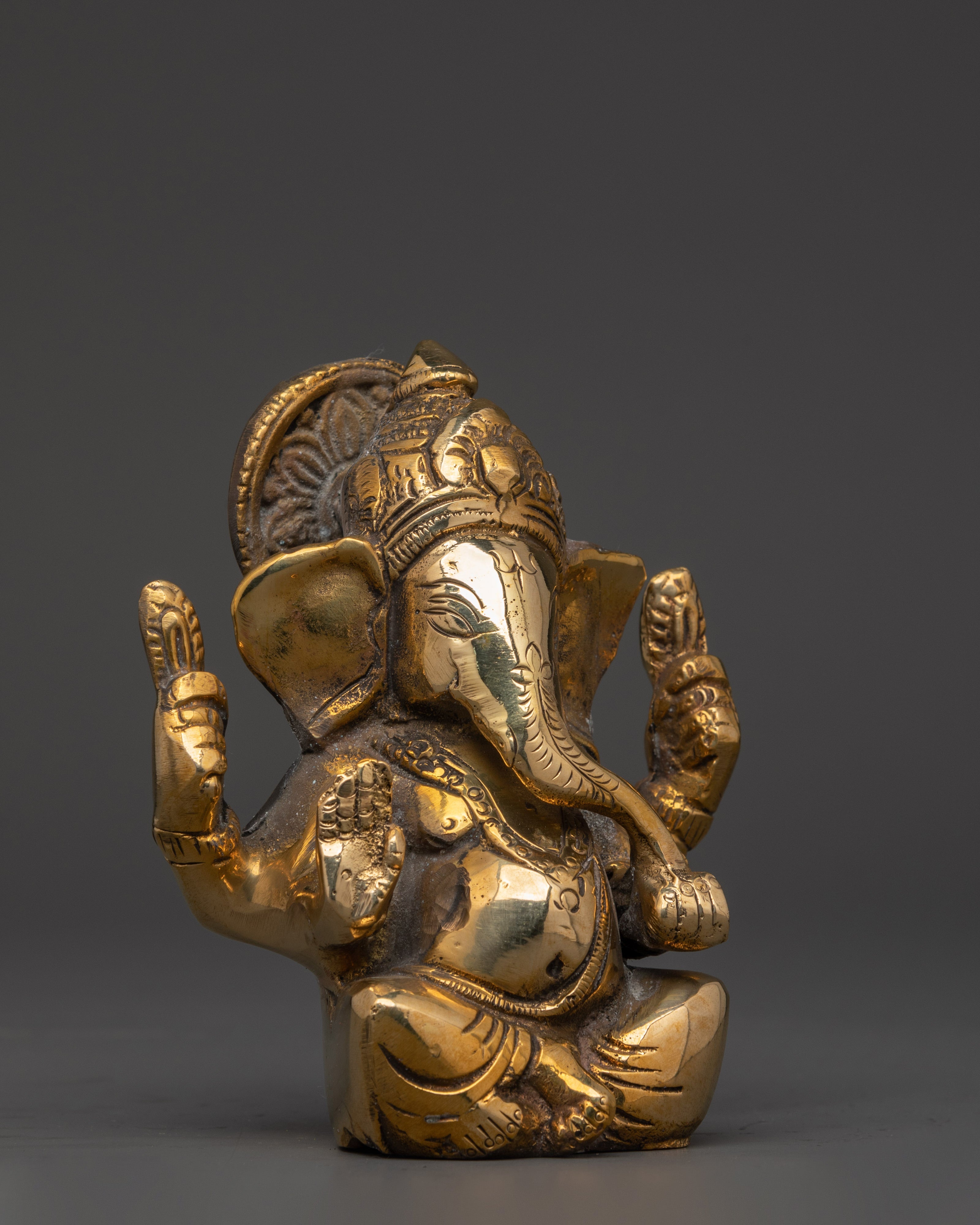 Handcrafted Brass Statue of Ganesh | Emblem of Prosperity