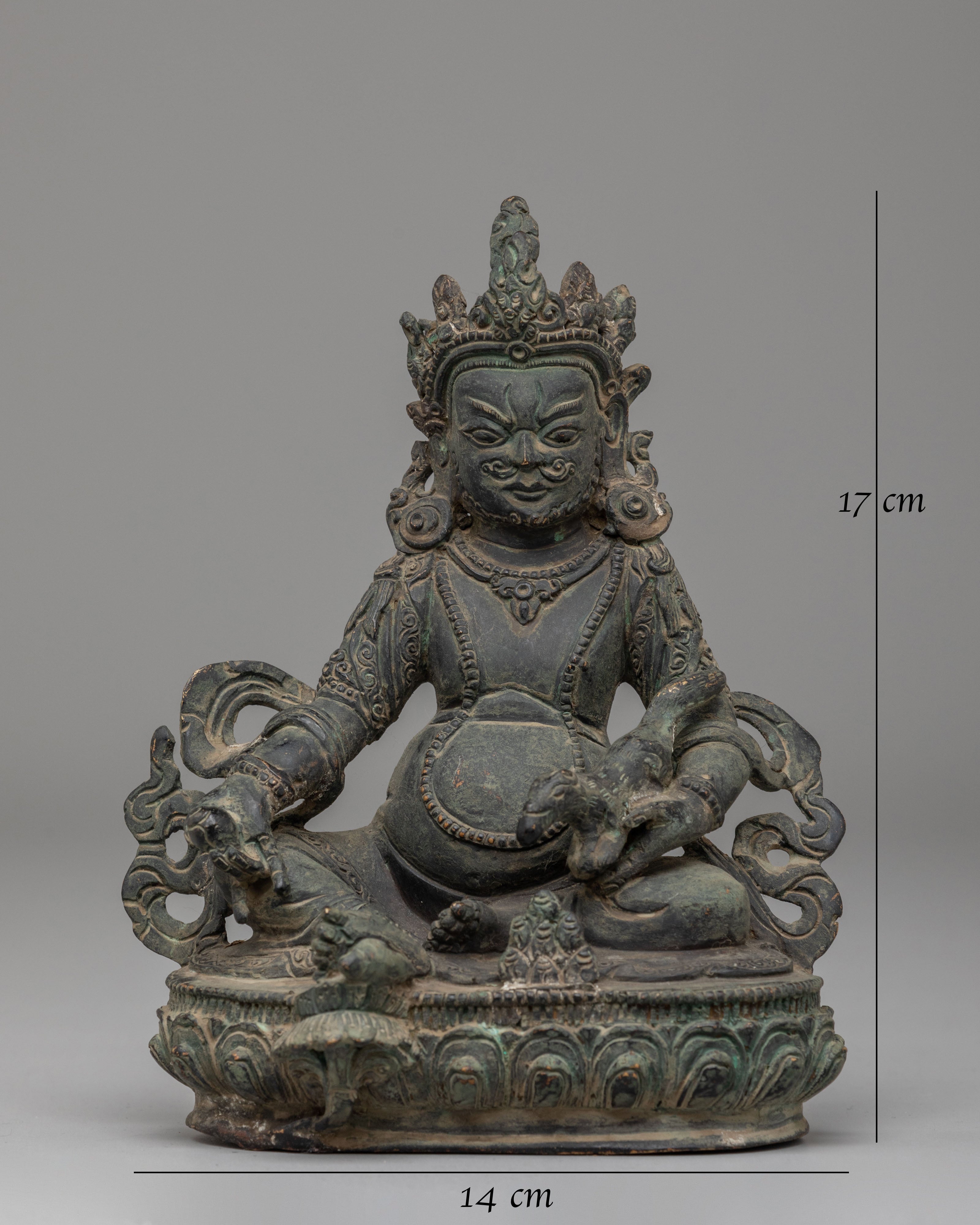 Handcrafted Himalayan Dzambhala Statue | Traditional Buddhist Art