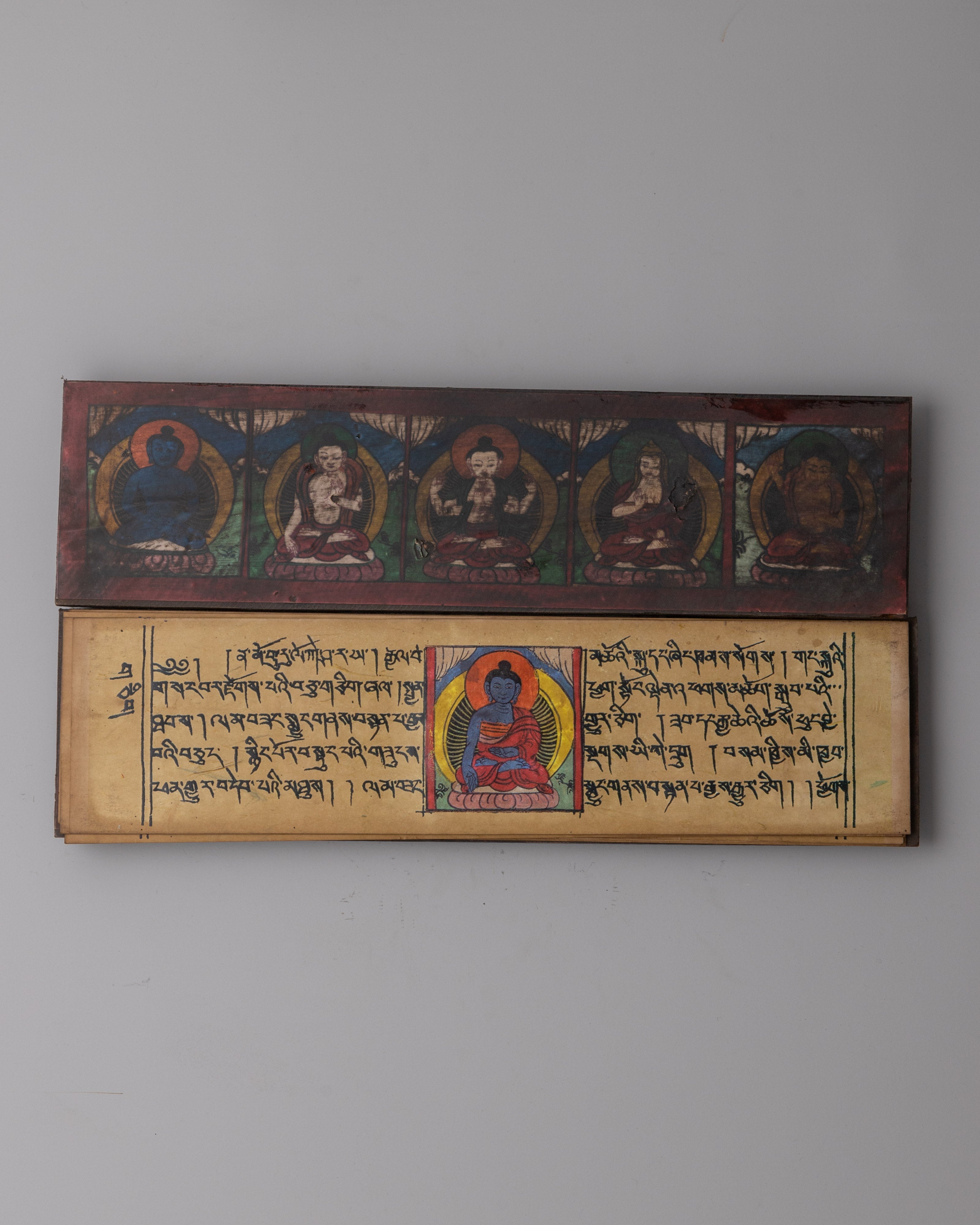 Handcrafted Tibetan Book Cover | Buddhist Ritual and Sacred Text Decor