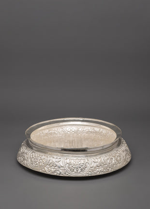 Traditional Silver Khadkula | Decorative Grain Bowl for Home, Altar & Ceremonial Use