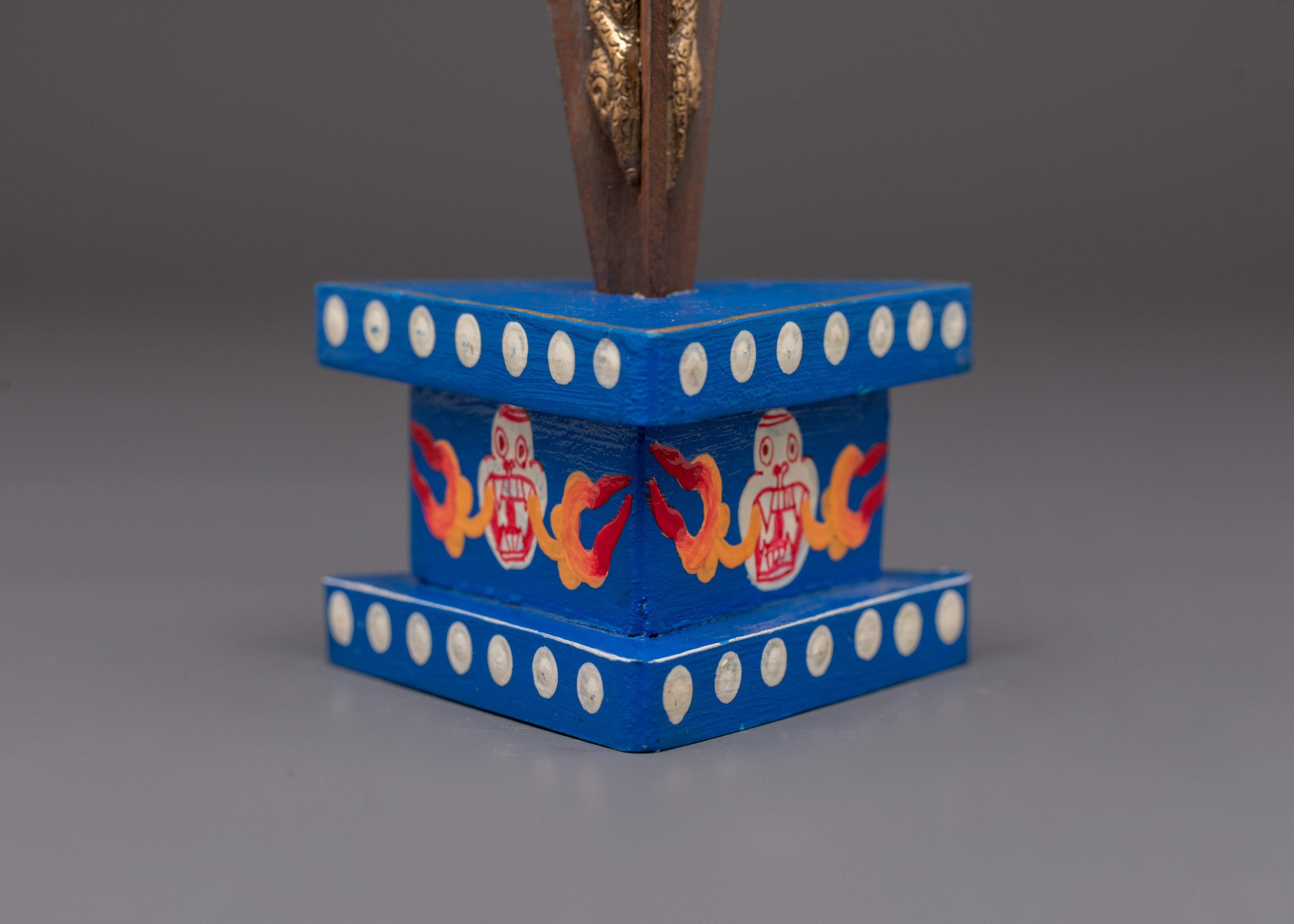 Tibetan Phurba Ritual Dagger | Handcrafted Copper Vajrayana Sculpture