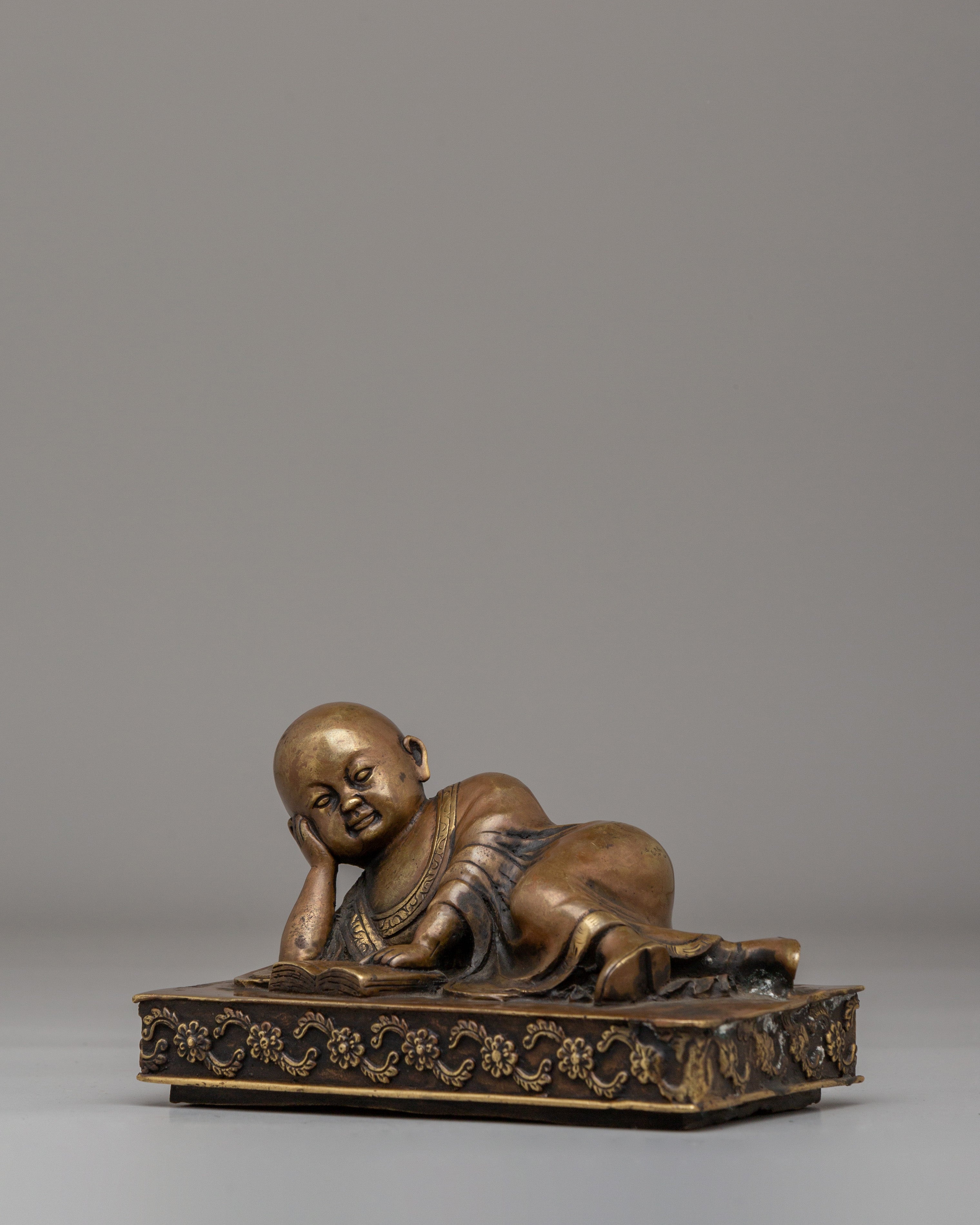 Buddhist Little Monk Statue | Handcrafted Bronze Tibetan Art