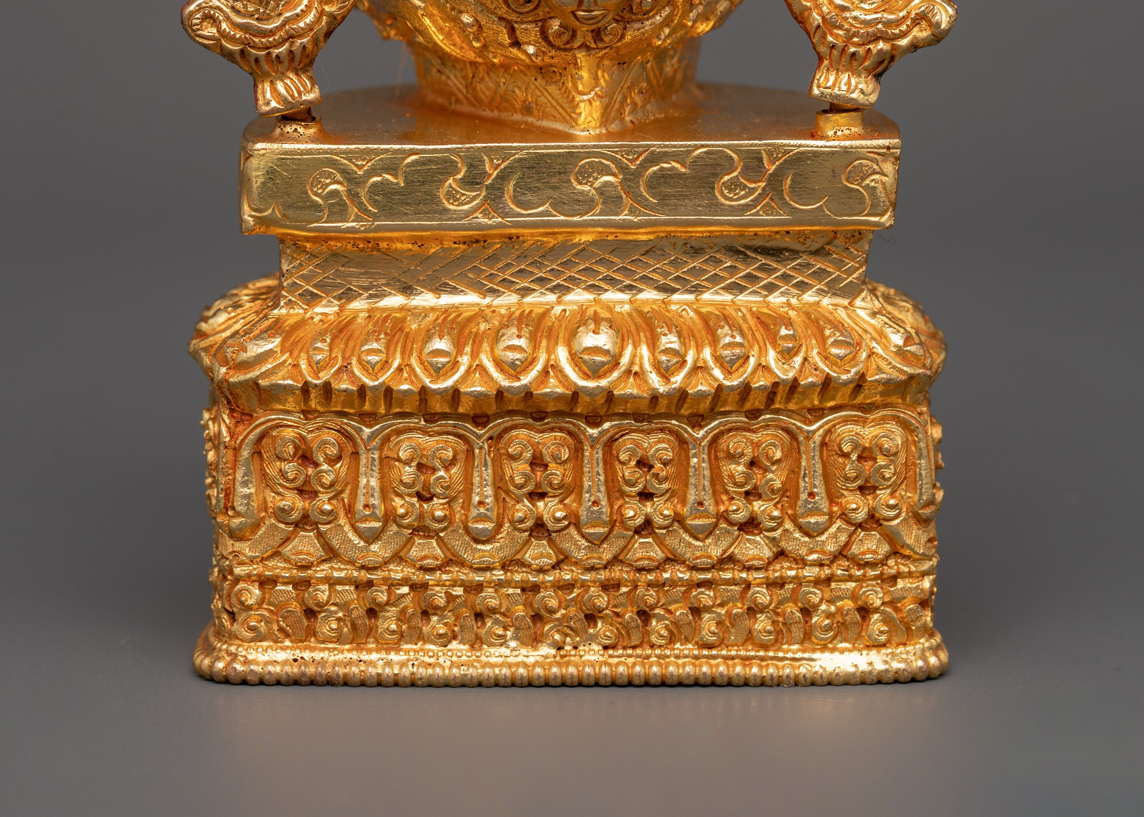 Gold-Plated Kapala Skull Cup | Ritual Skull Cup for Vajrayana Offerings