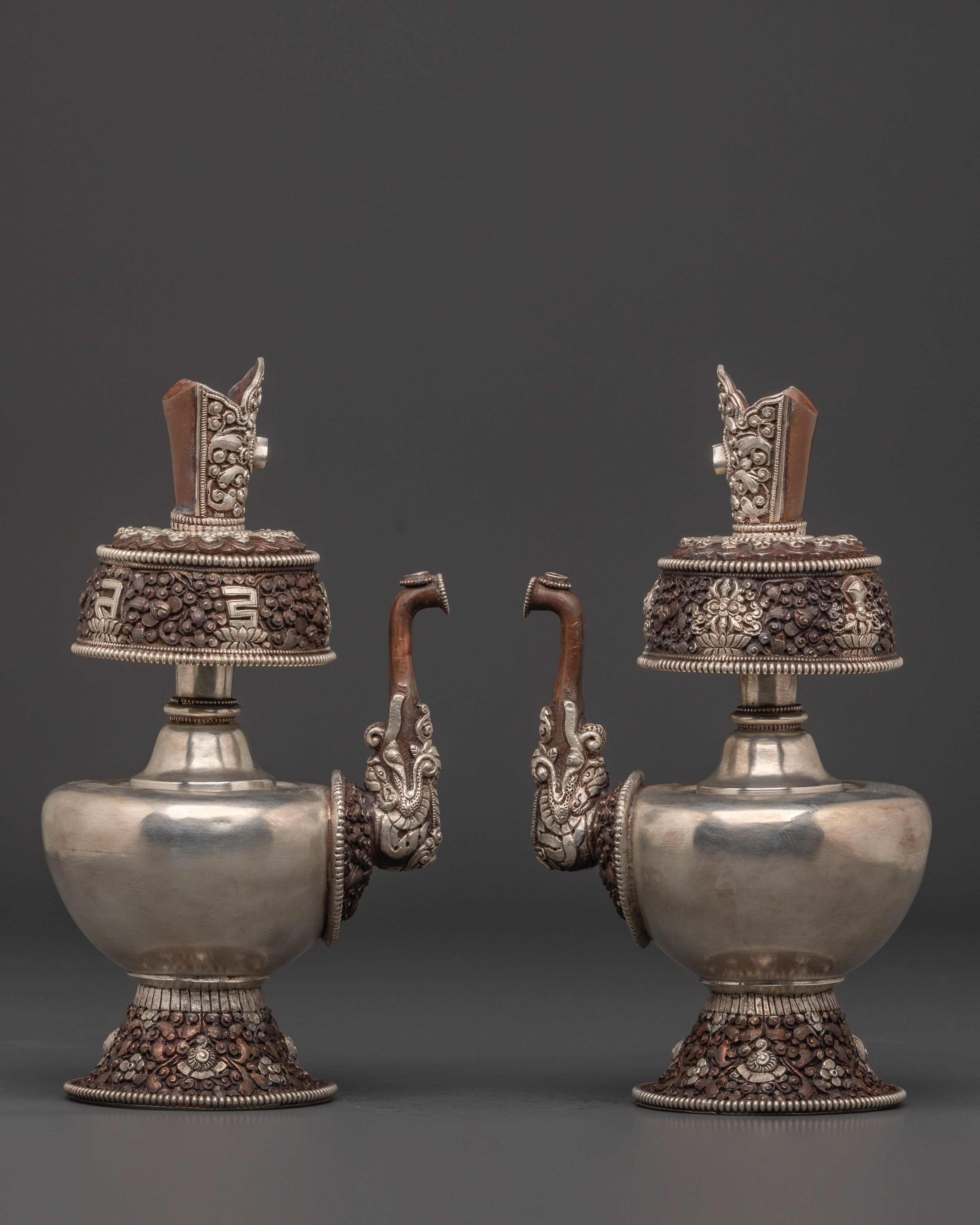 Pair of Tibetan Ritual Bumba | for Altar and Offering Ceremonies