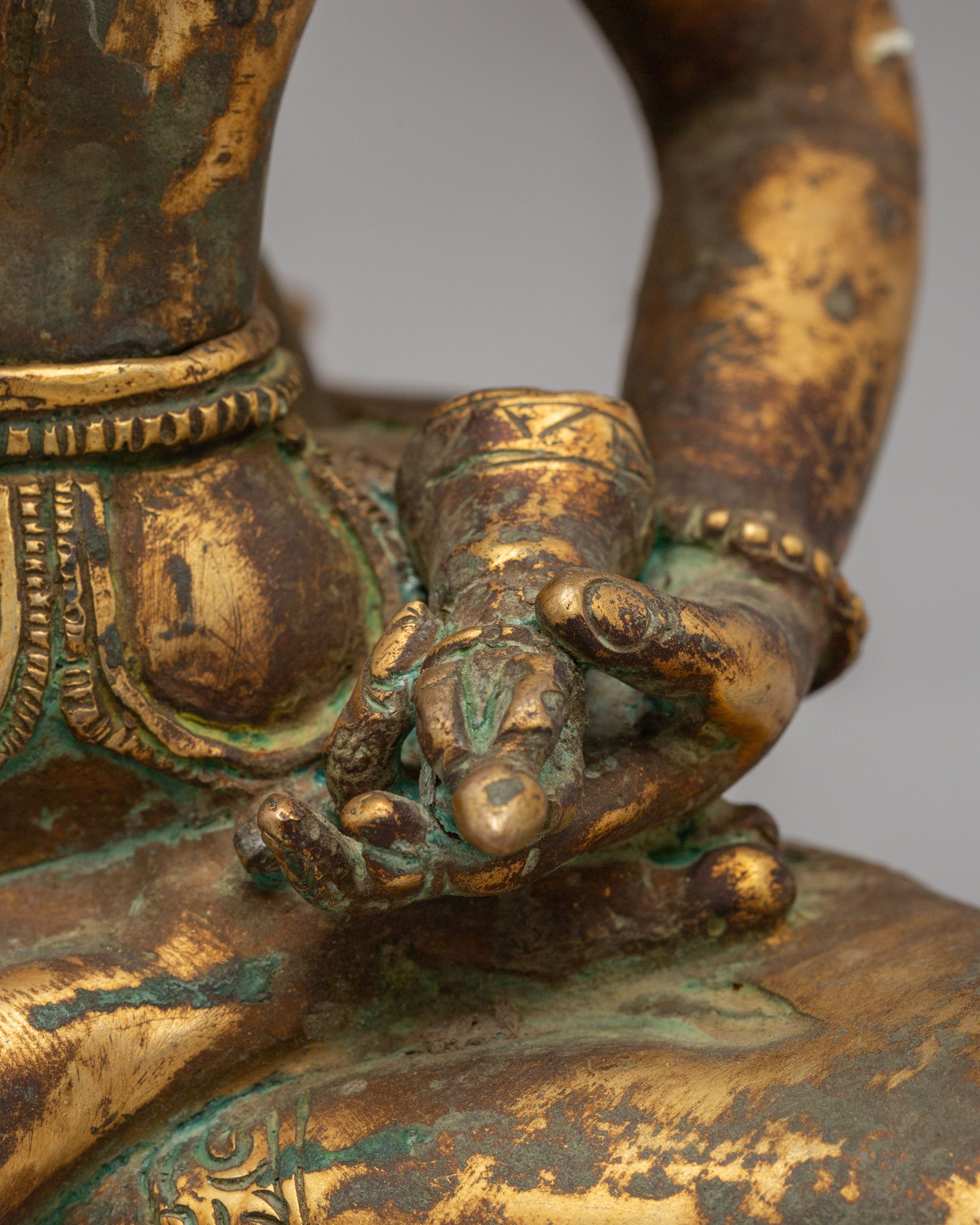Vajrasattva With Consort Figurine | Vajragarvi Buddhist Sculpture