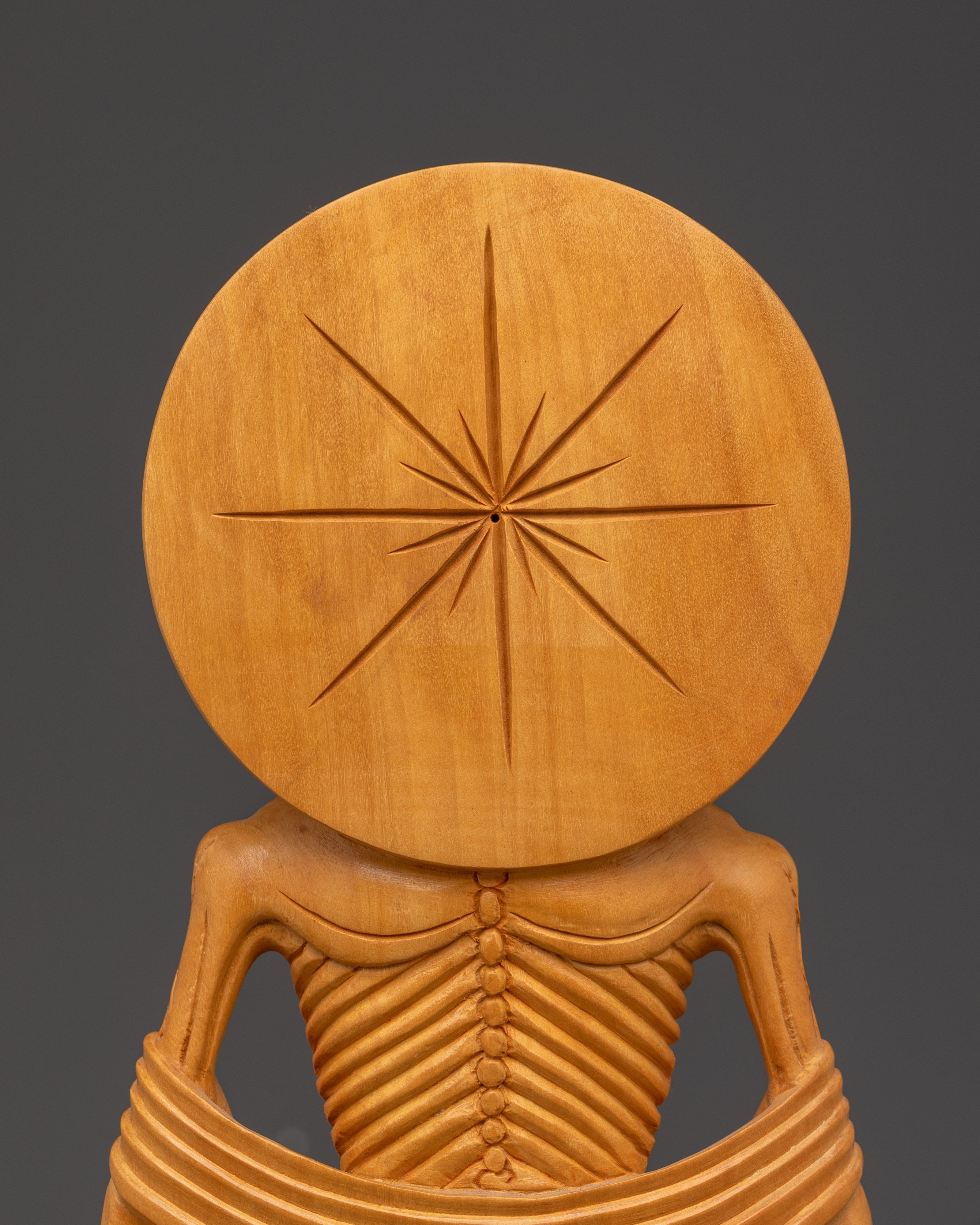 Handcarved Fasting Buddha Shakyamuni Statue | Wooden Ascetic Sculpture