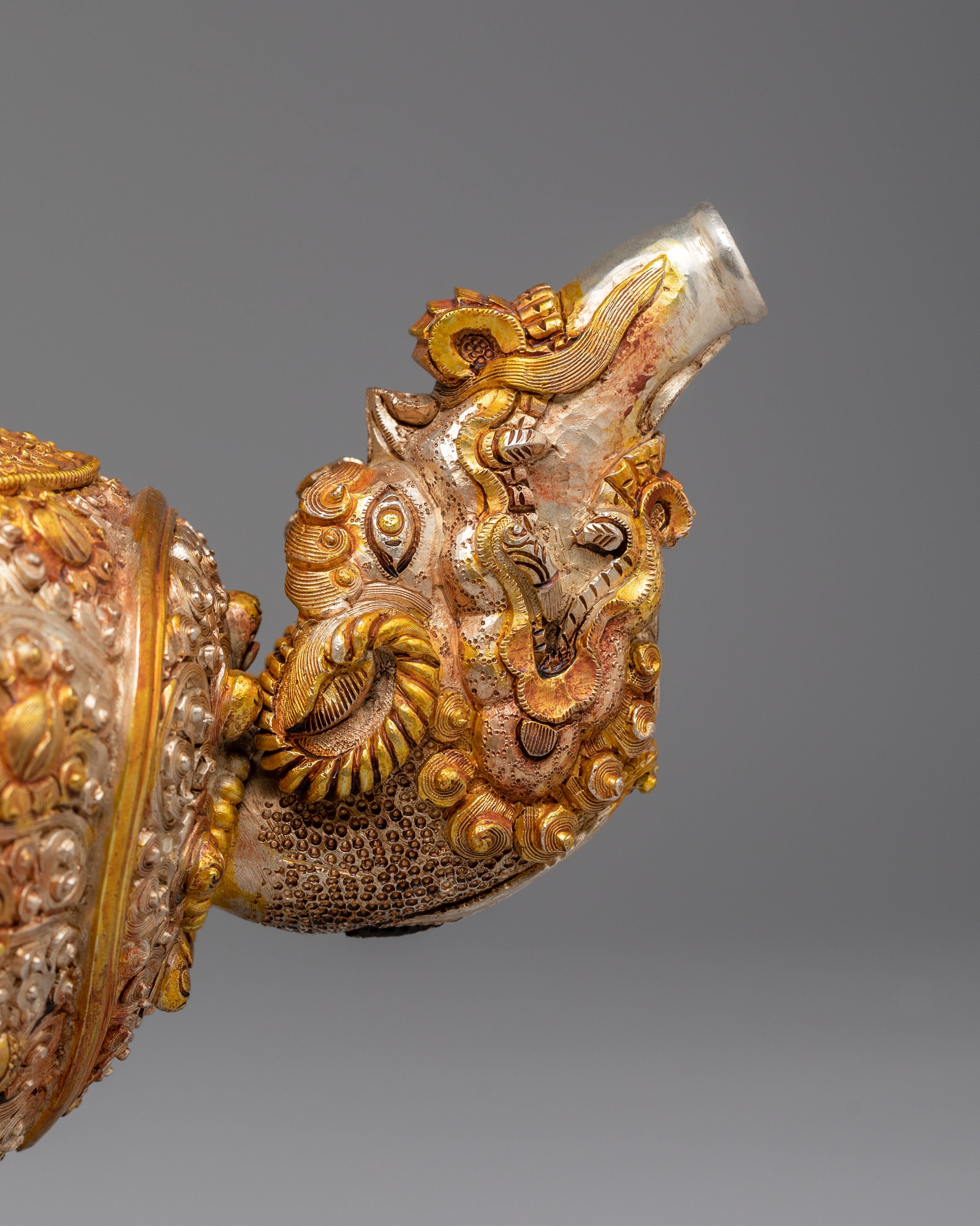 Handcrafted Buddhist Ritual Teapot | Himalayan Sacred Vessel