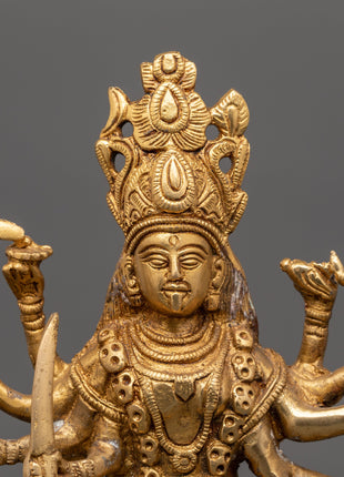 Handcrafted Brass Mahakali Statue | Tantric Deity Idol for Transformation