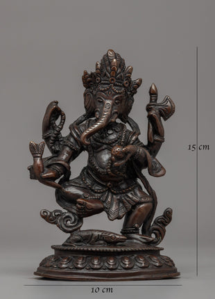 Handcrafted Standing Ganesha Statue | Sacred Buddhist Protector Deity