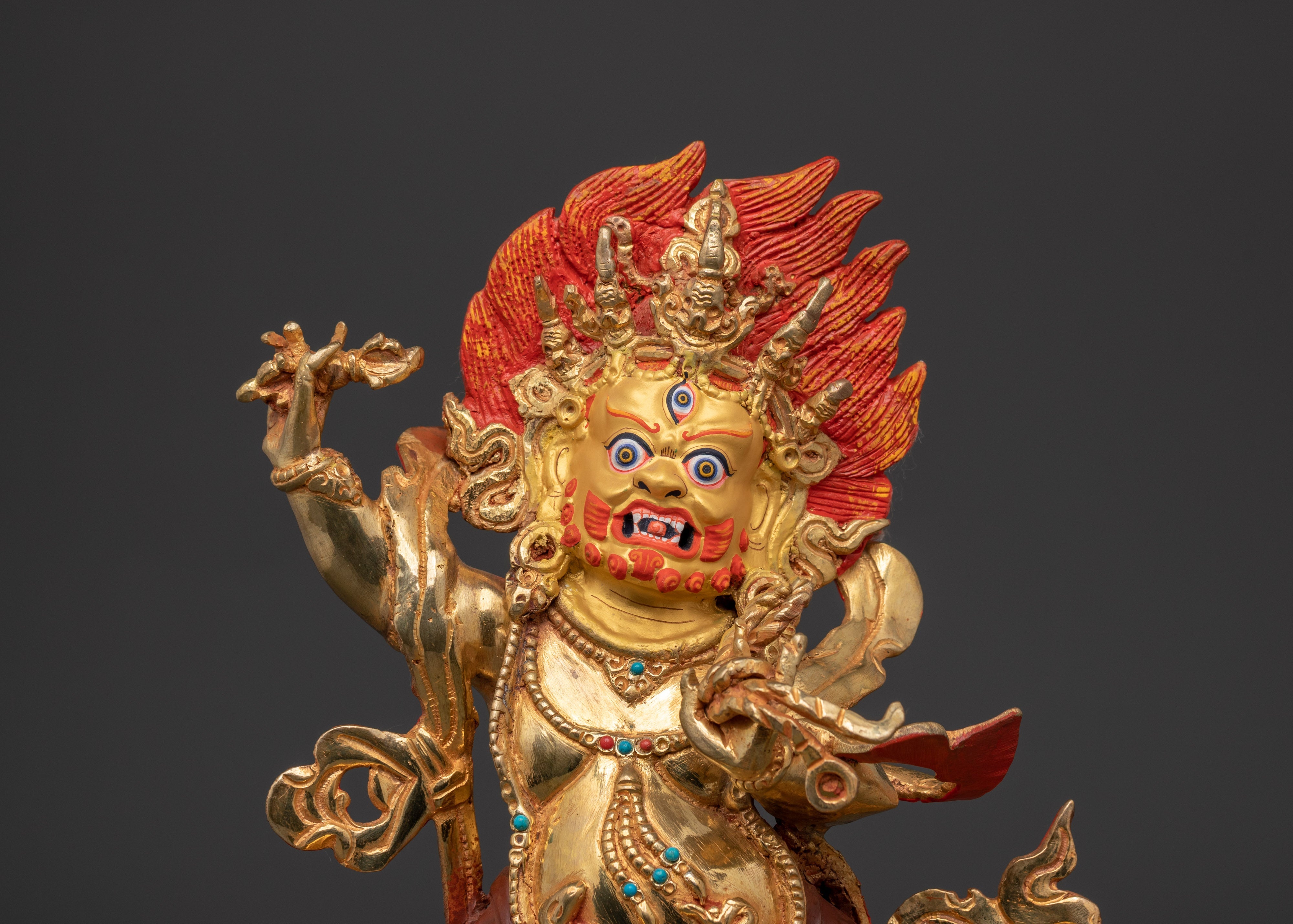 Tibetan Deity Chana Dorje Statue | Sculpture for Strength, Protection, and Empowerment