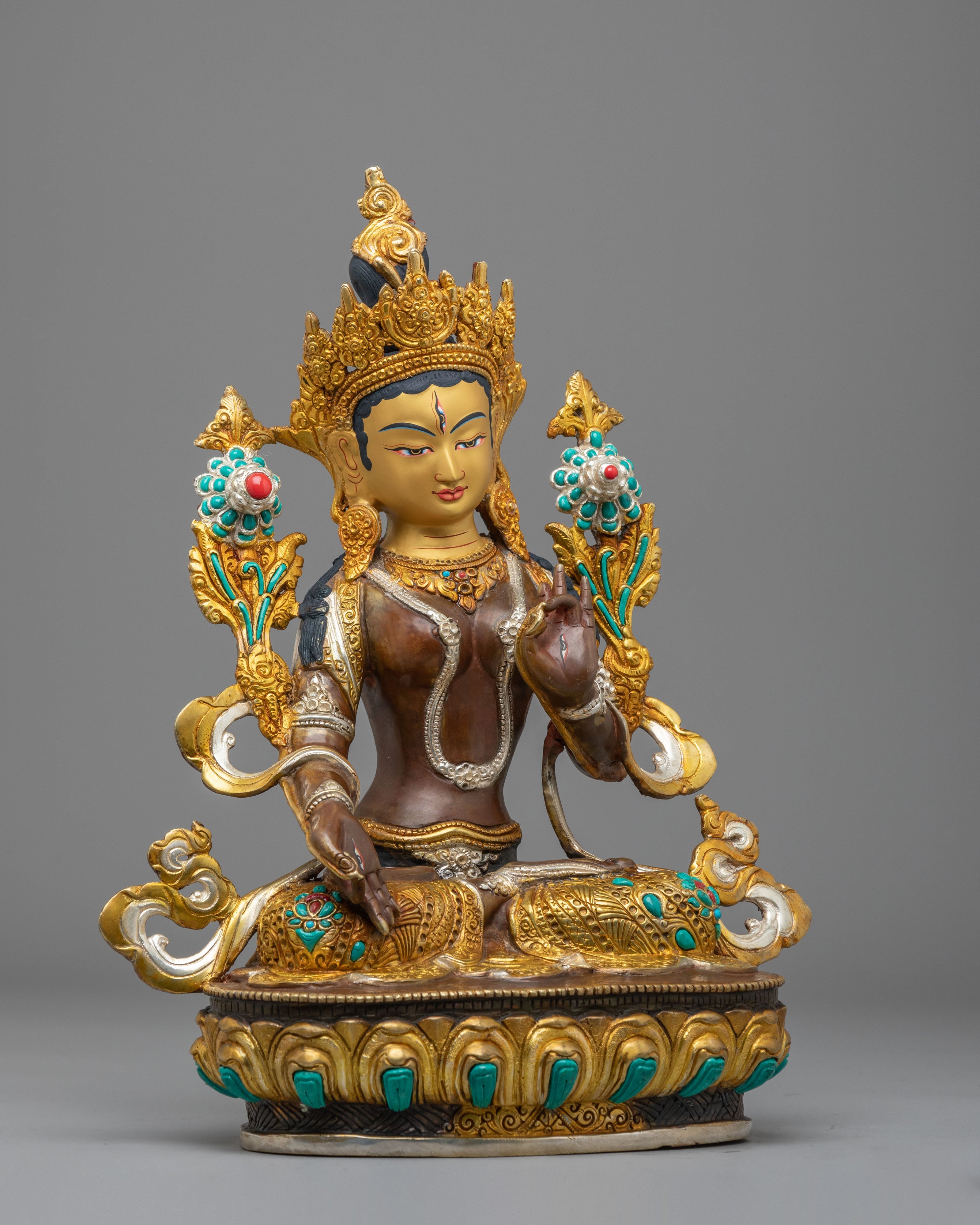 Goddess of Long Life White Tara Statue | Symbol of Healing & Protection