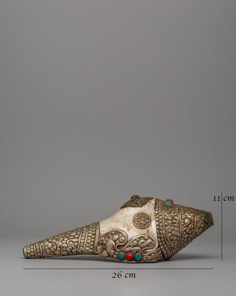 Silver-Plated Conch | A Sacred Symbol of Purity