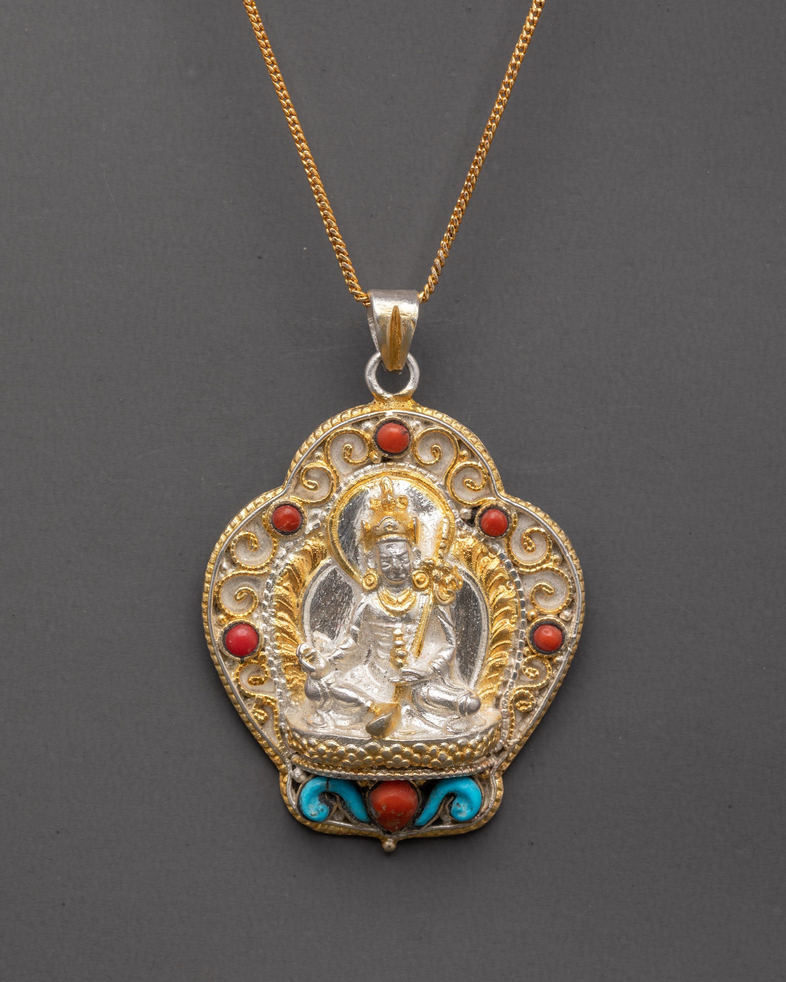 Pure Silver Padmasambhava Locket | Spiritual Jewelry for Wisdom