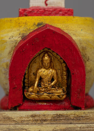 Handcrafted Chaitya Chorten | Tibetan Ritual Shrine for Blessings & Peace | Stupa From Nepal