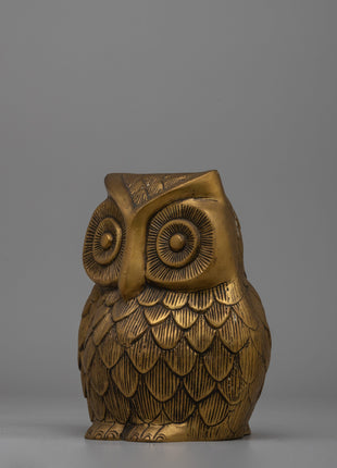 Handcrafted Brass Body Owl Figurine | Symbolizing Wisdom and Prosperity