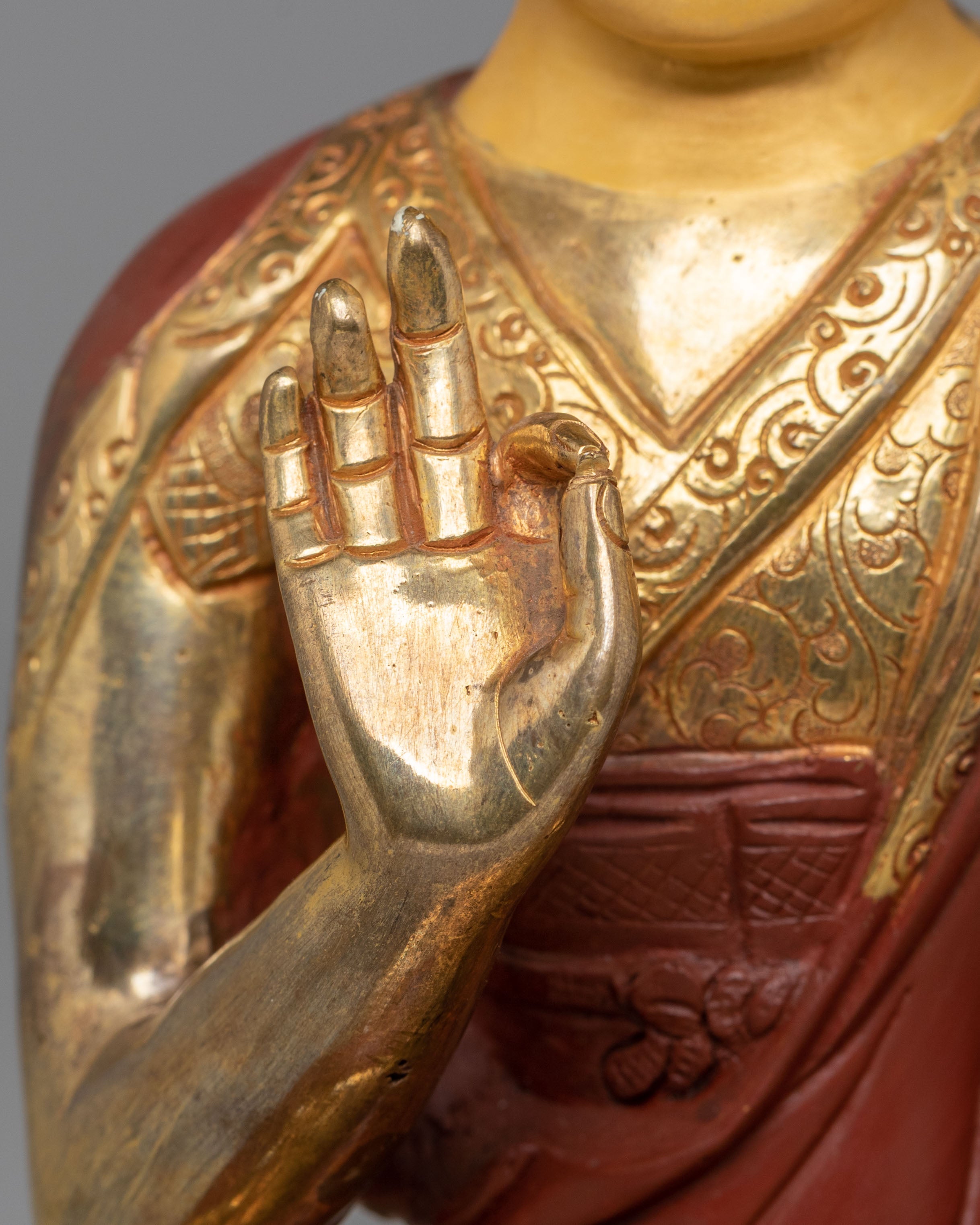 Tsongkhapa Statue Set: The Founders of Gelug School