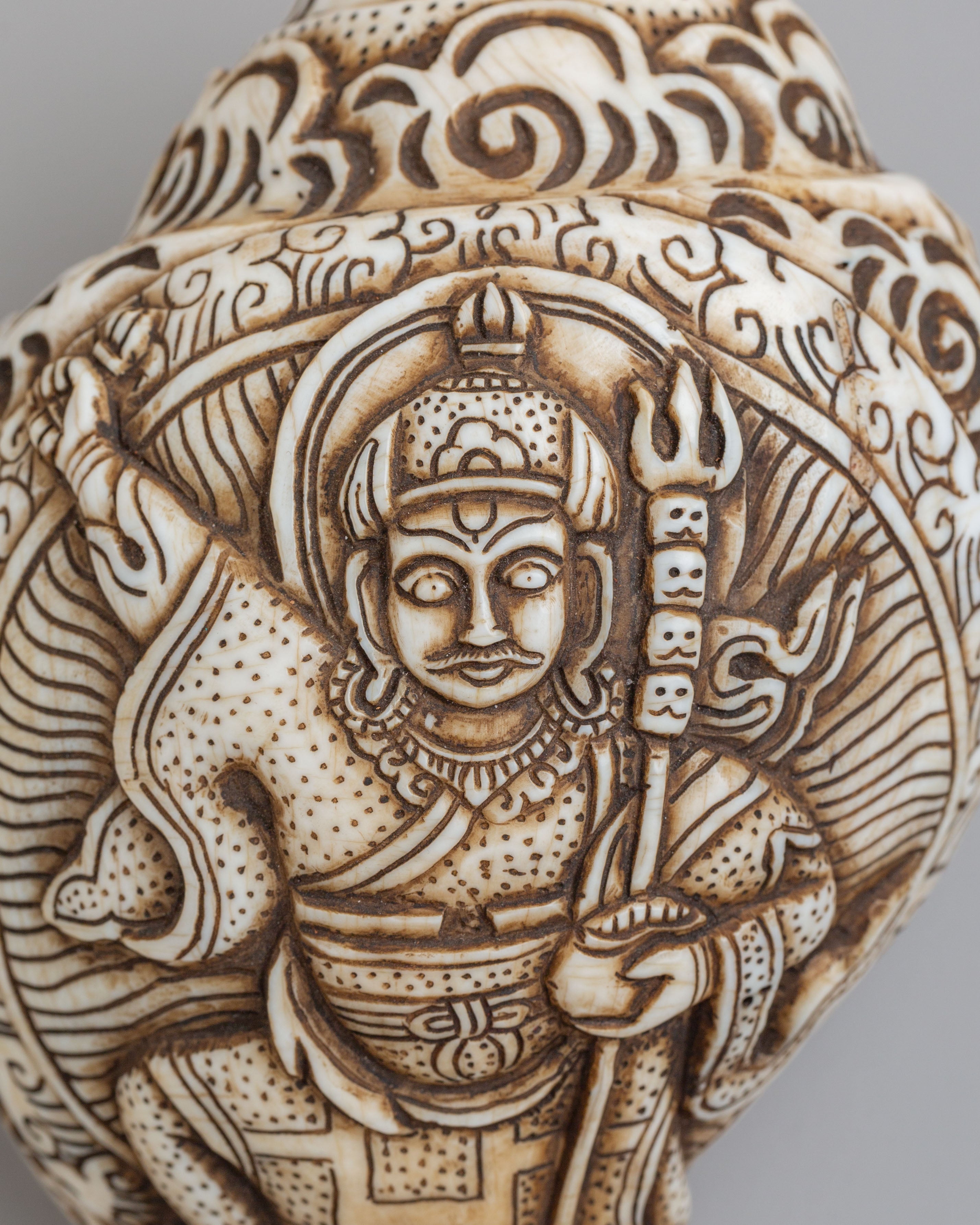 Traditional Handmade Conch Shell | Sacred Buddhist Ritual Symbol