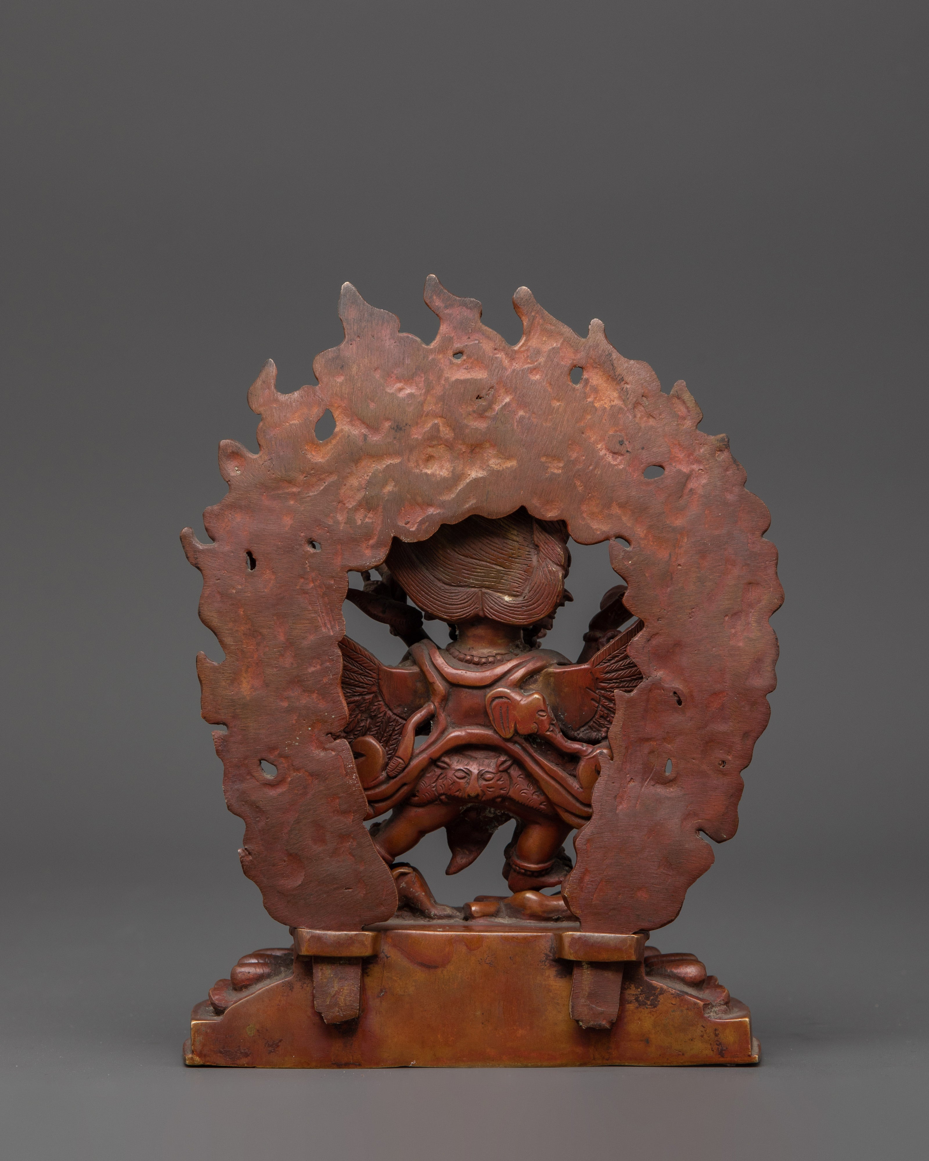 Hayagriva Statue in Oxidized Copper | Fierce Guardian Deity