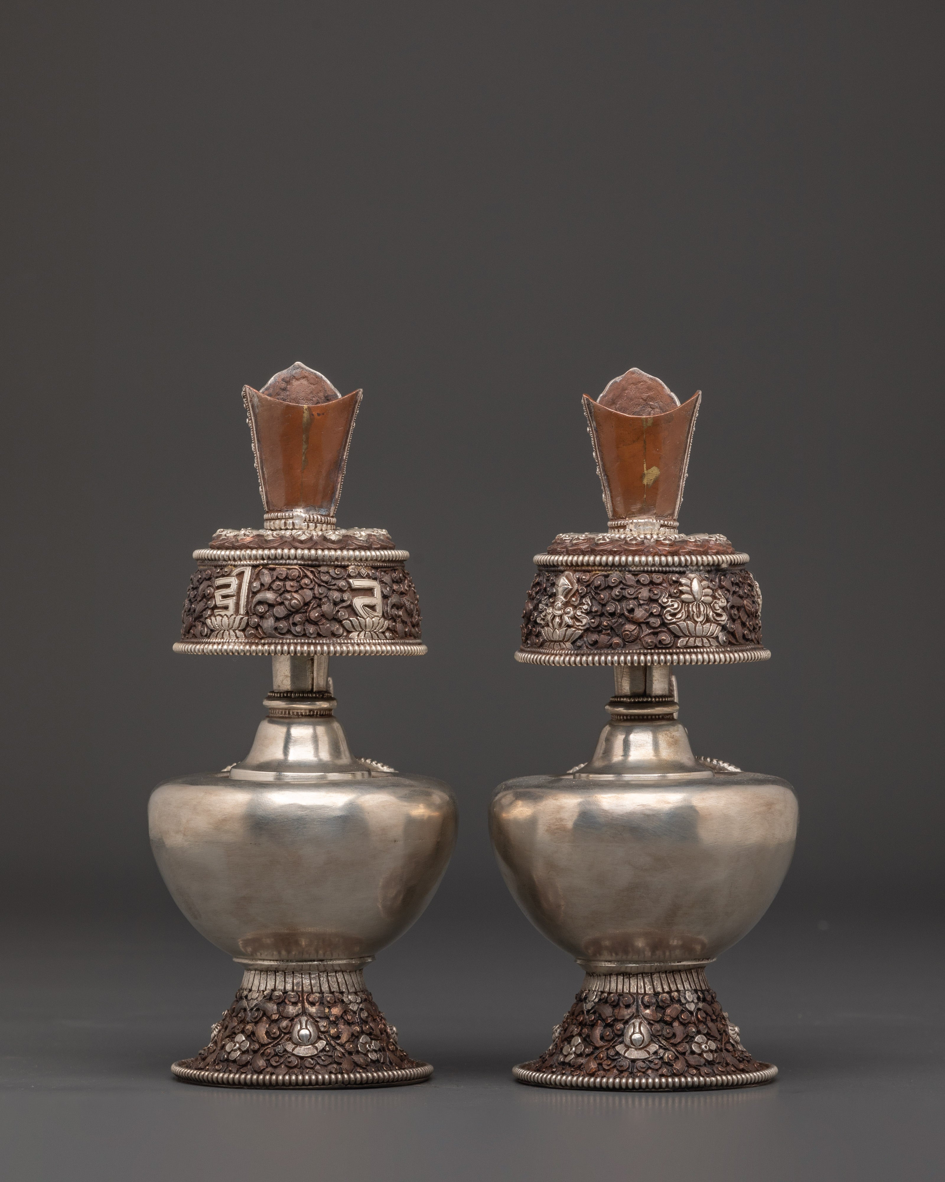 Pair of Tibetan Ritual Bumba | for Altar and Offering Ceremonies