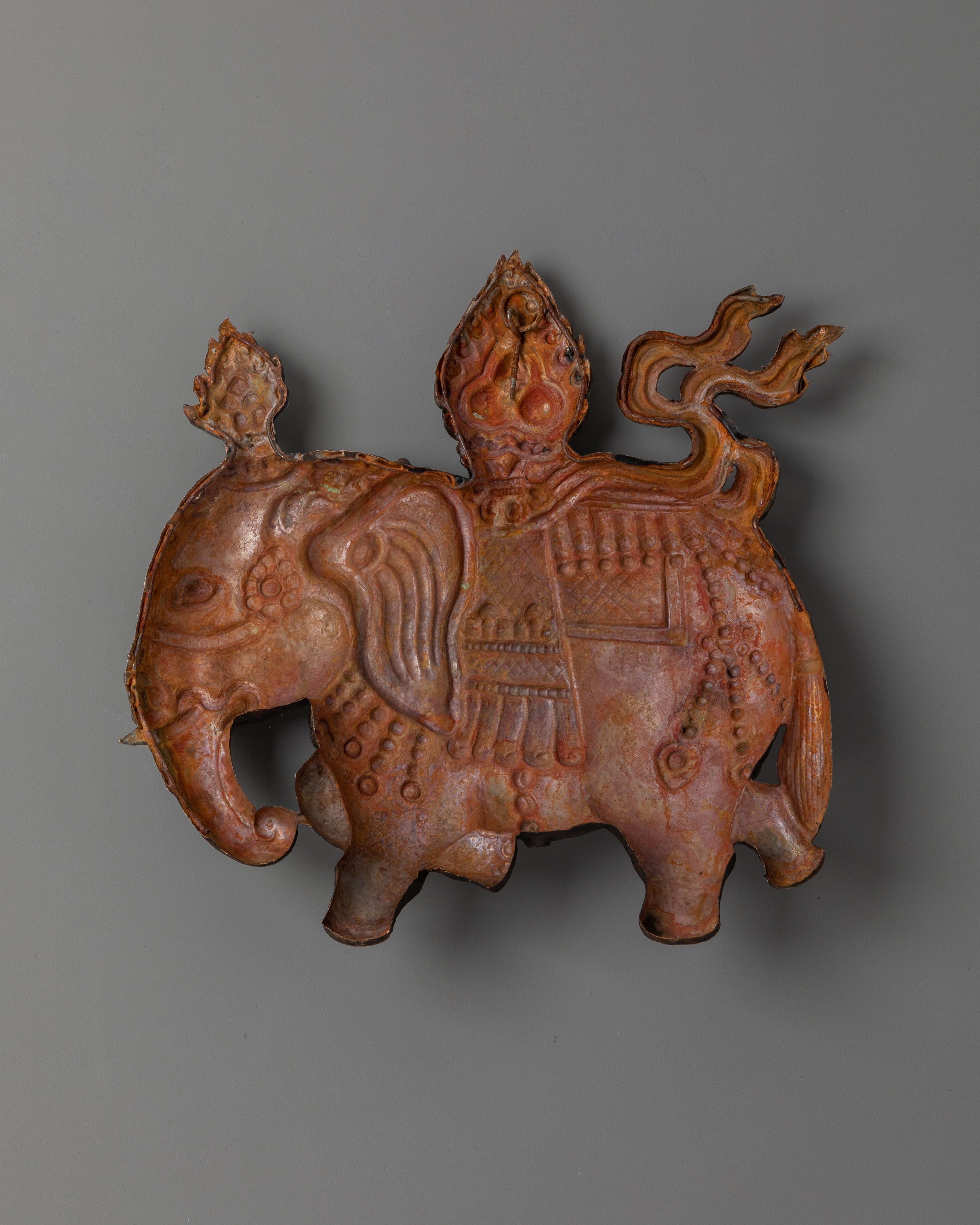Traditional Elephant Wall Art | Handcrafted Oxidized Copper Decor