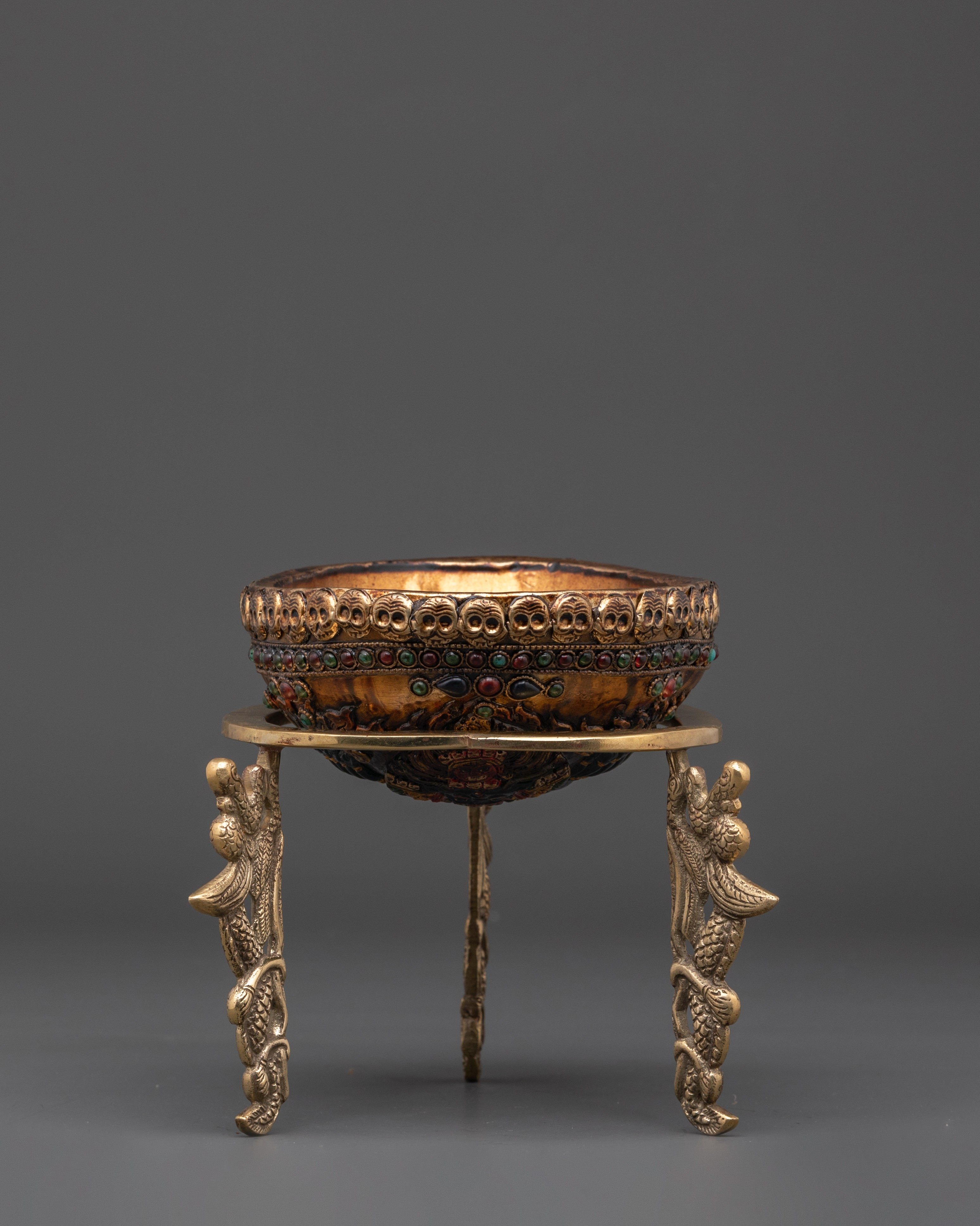 Buddhist Kapala Skull Cup | Tantric Ritual Offering Bowl