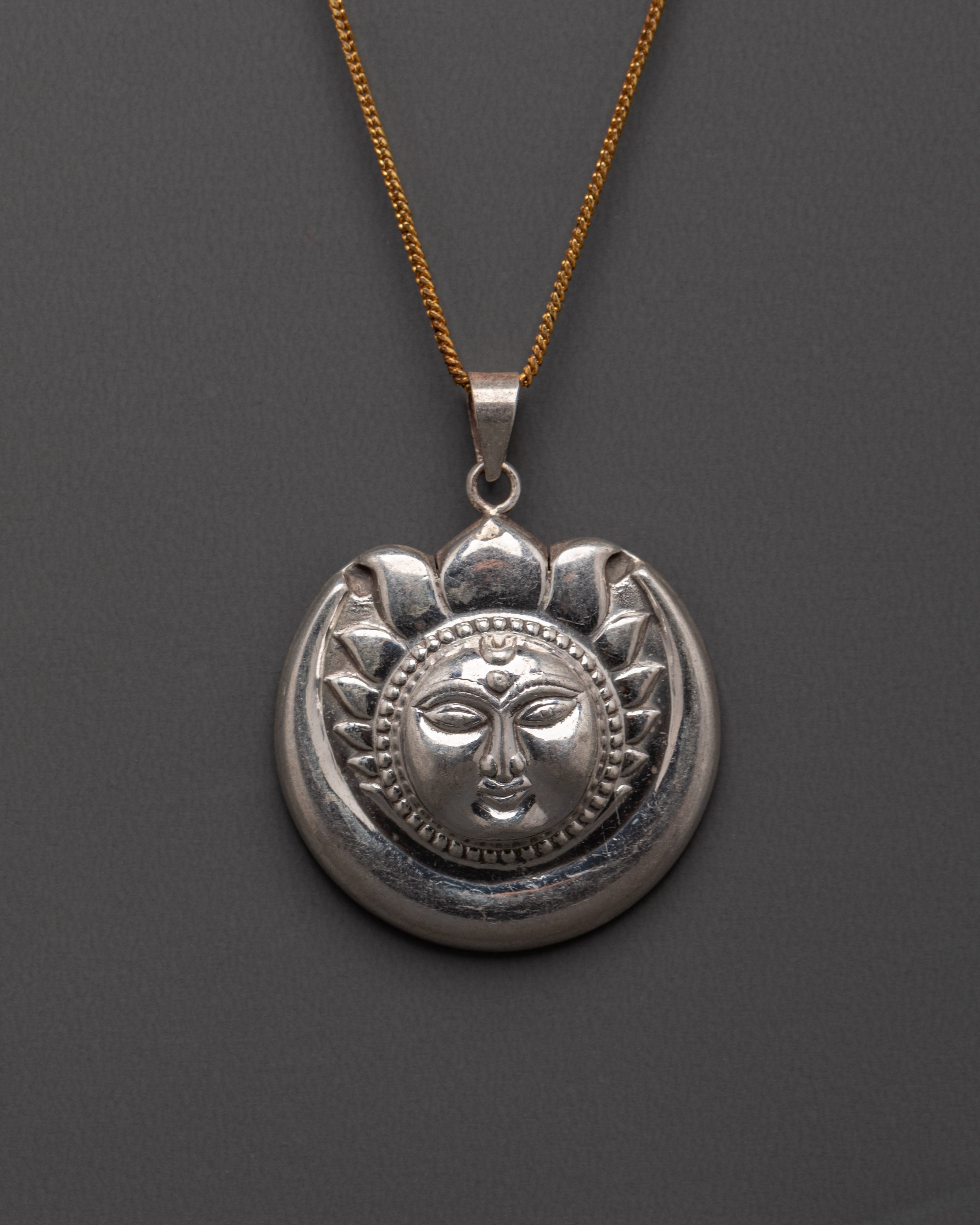 Moon and Sun Locket | Perfect for Meditation or Daily Wear