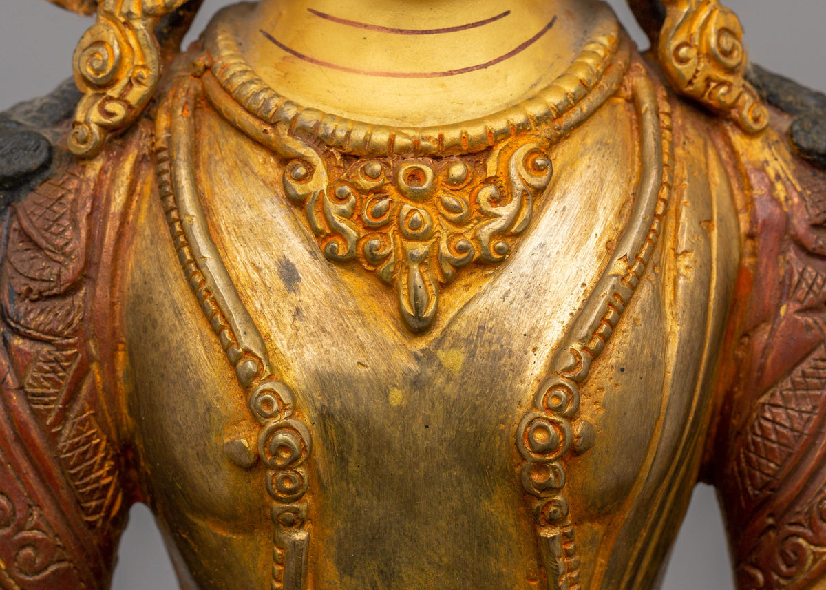Tibetan Longevity Amitayus Statue | Meditation Altar Decor