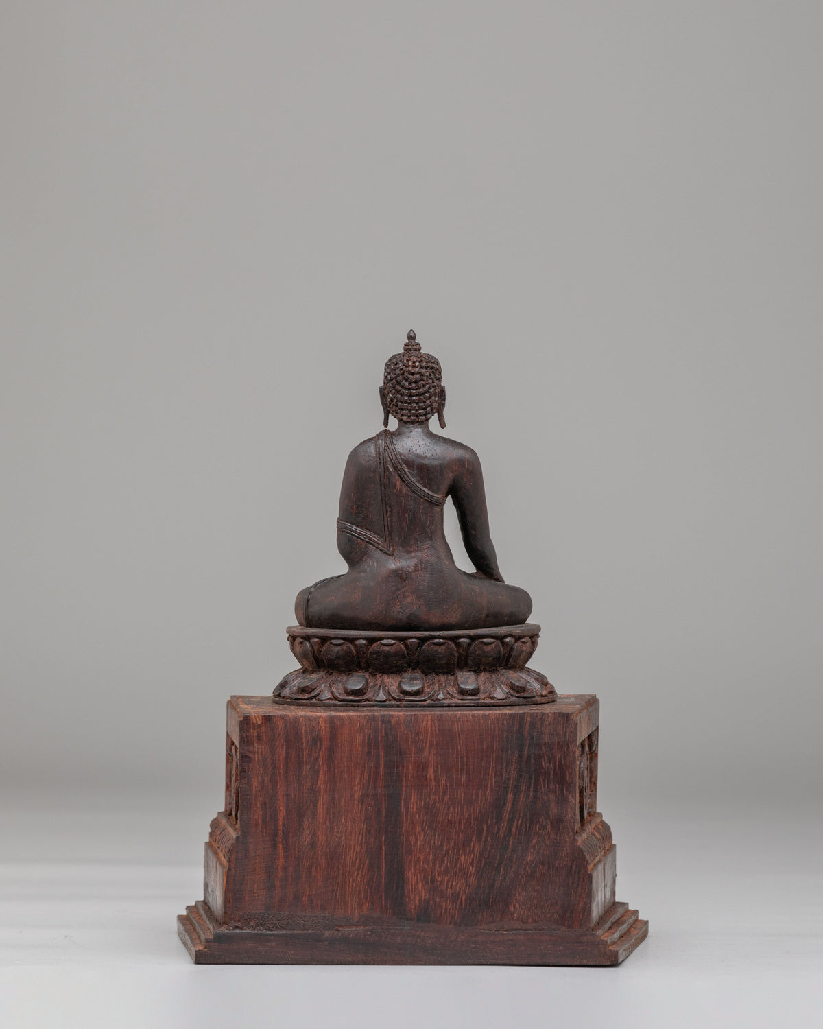 Sacred Shakyamuni Sculpture | Hand-Carved Wooden Artwork