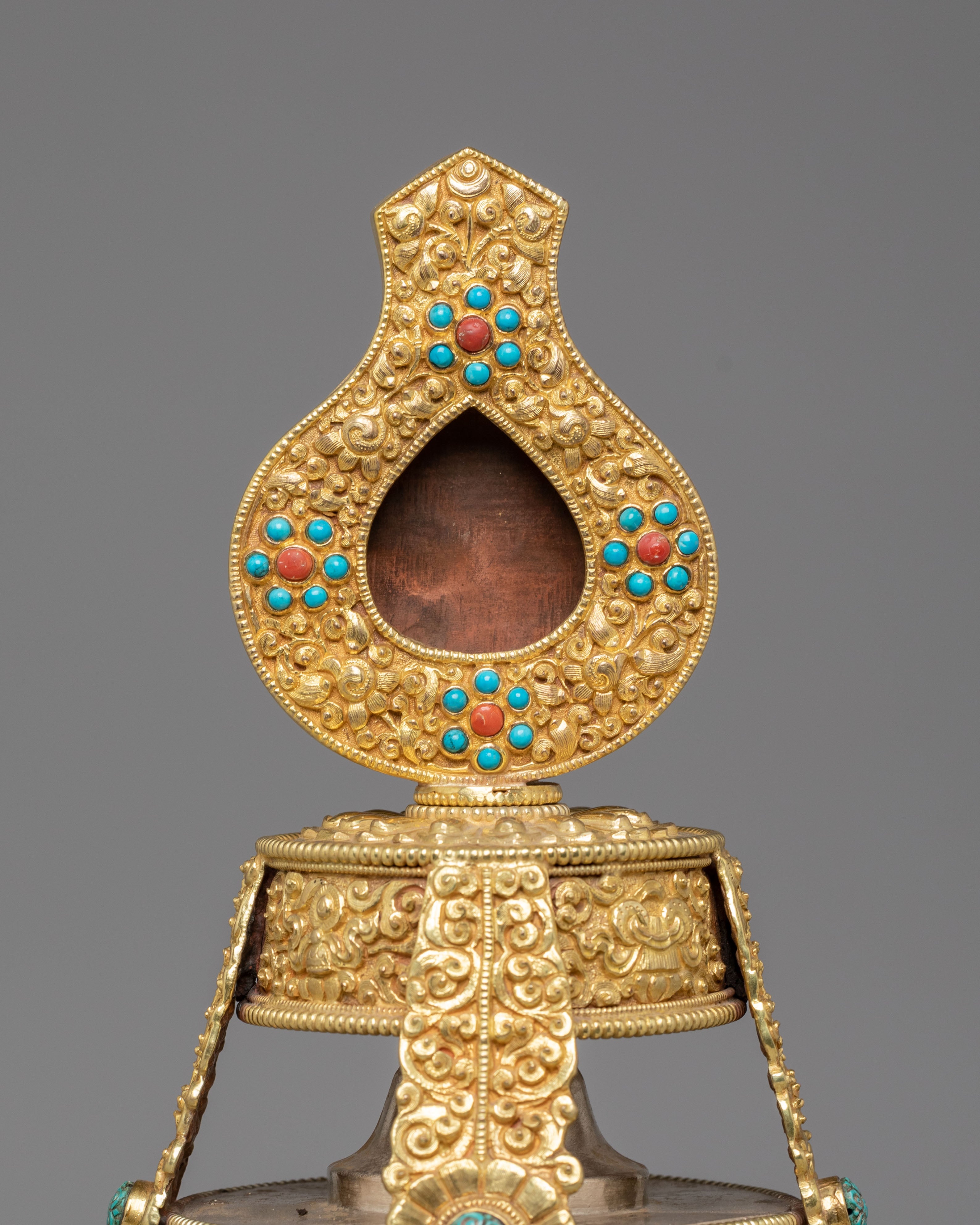 Himalayan Turquoise-Inlaid Life Vase | Sacred Ritual Artifact