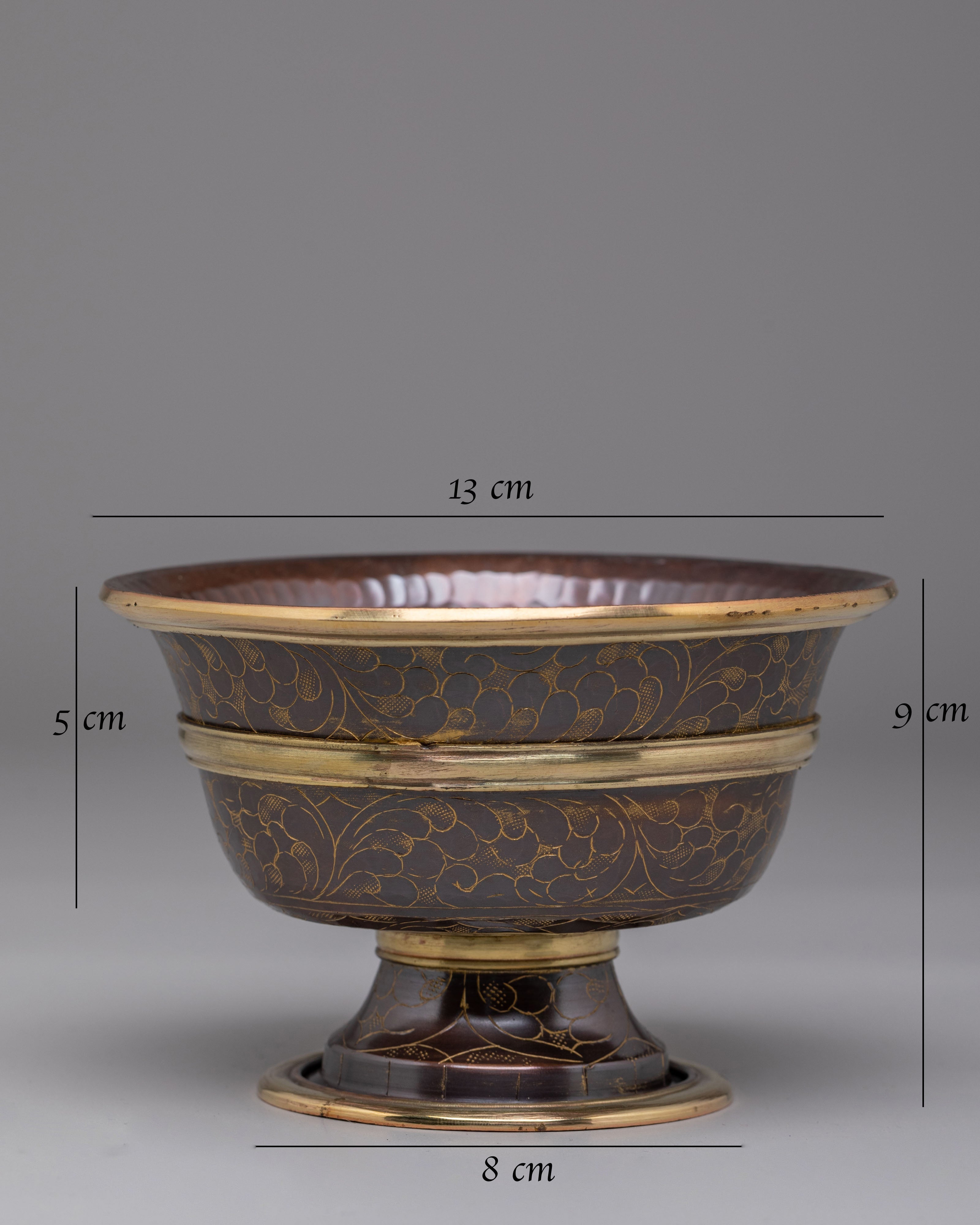 Handmade Offering Bowls Set | Tibetan Ritual Bowls for Meditation